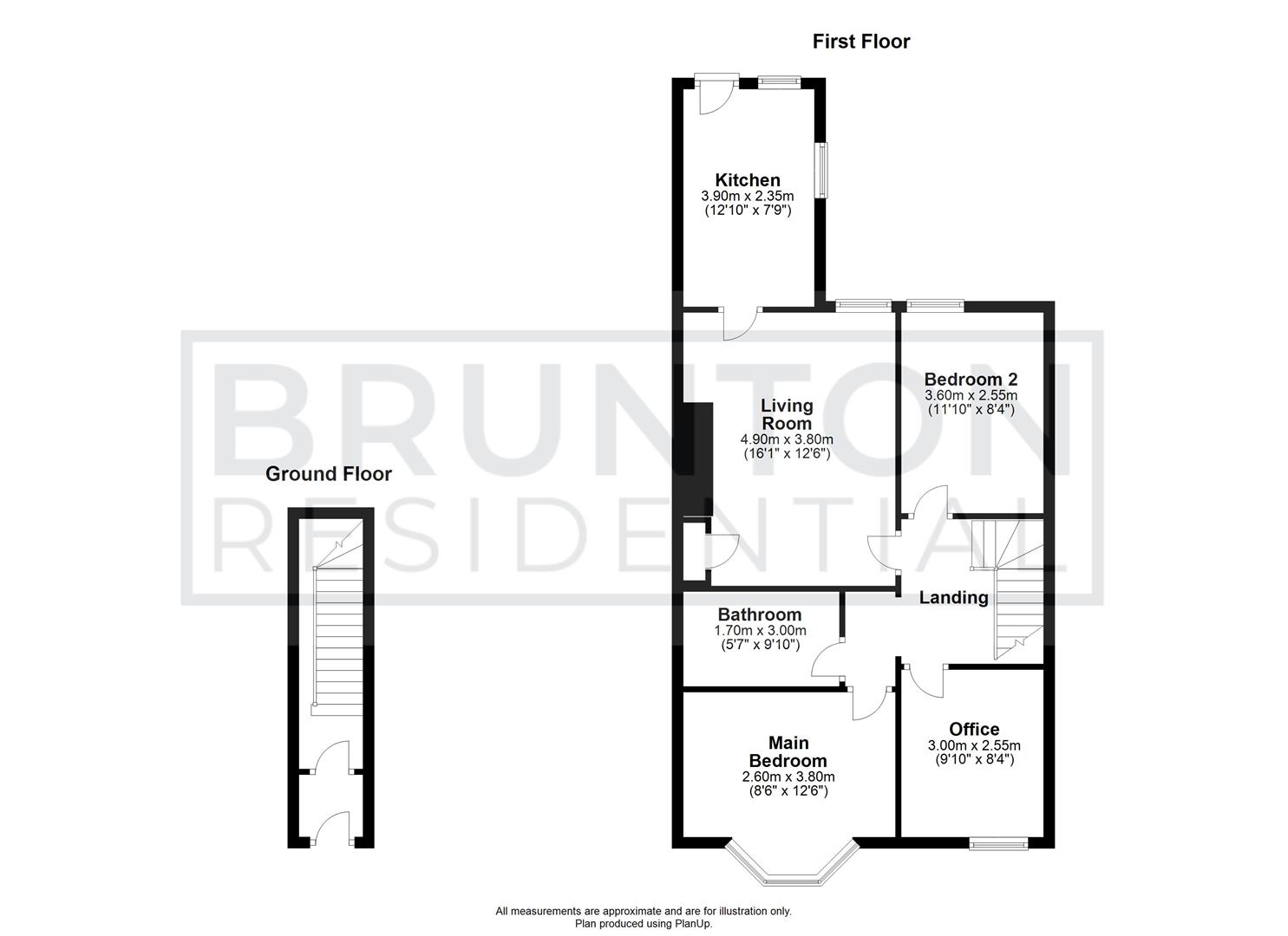 3 bed flat for sale in Warwick Street, Heaton - Property Floorplan
