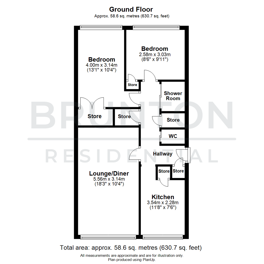 2 bed apartment for sale in Dunsgreen Court, Ponteland - Property Floorplan