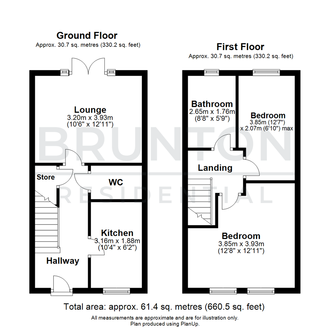 2 bed terraced house for sale in Skendleby Drive, Kenton - Property Floorplan