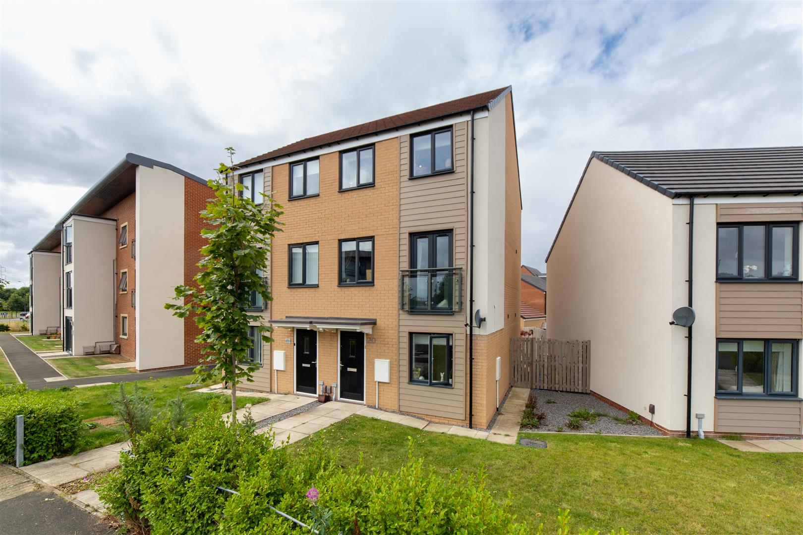 3 bed town house for sale in Sir Bobby Robson Way, Great Park, NE13