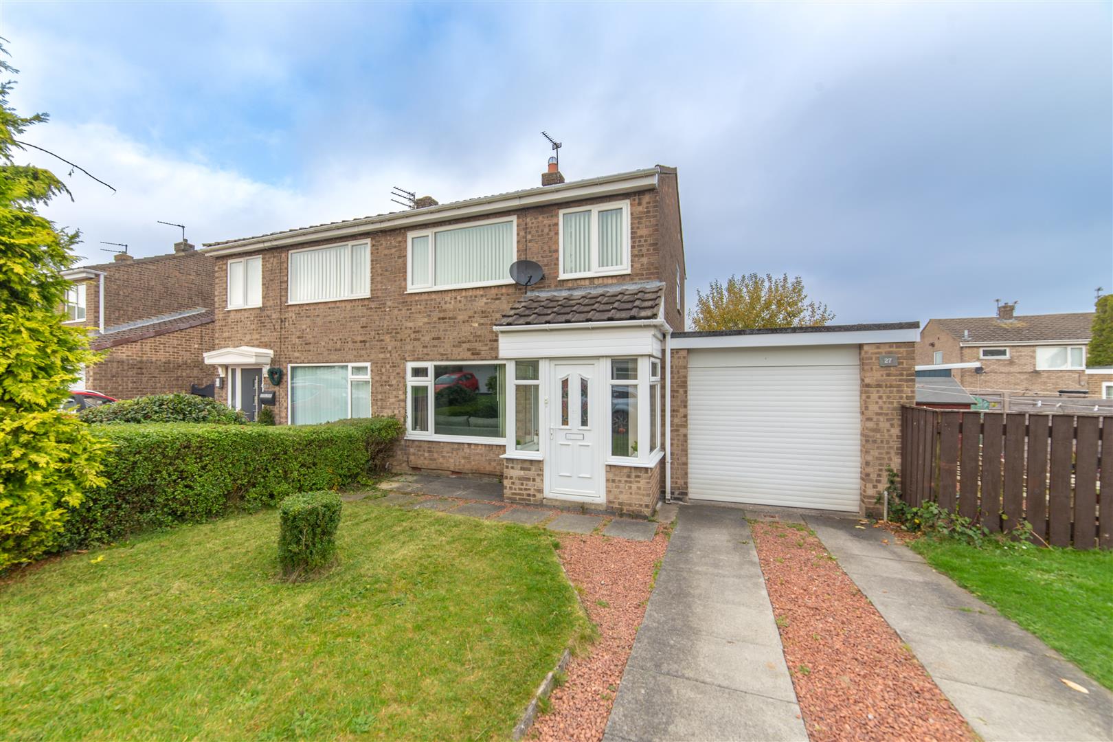 3 bed semi-detached house for sale in Chevington Close, Morpeth  - Property Image 1