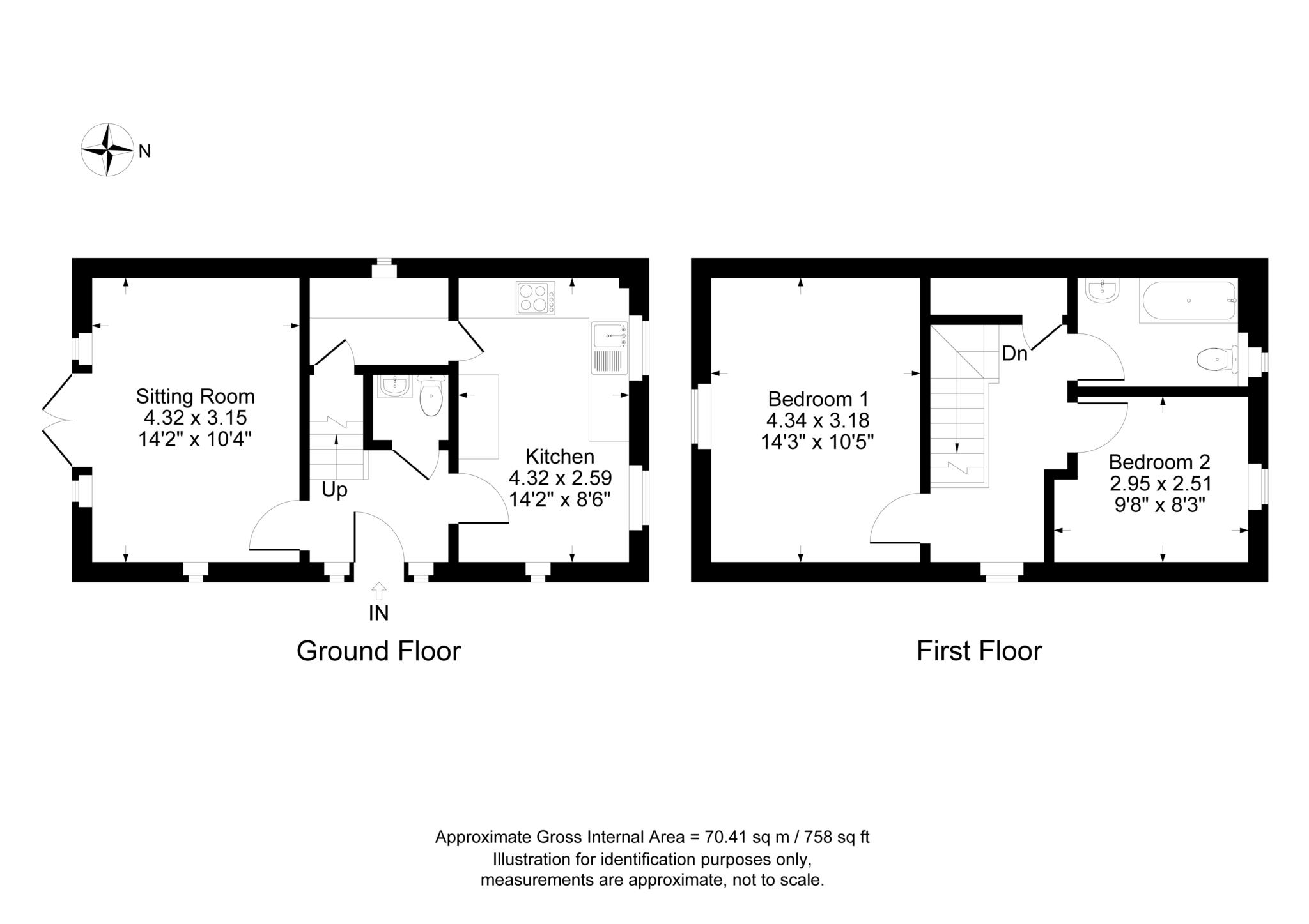 2 bed detached house to rent in Northcot Lane, Banbury - Property Floorplan