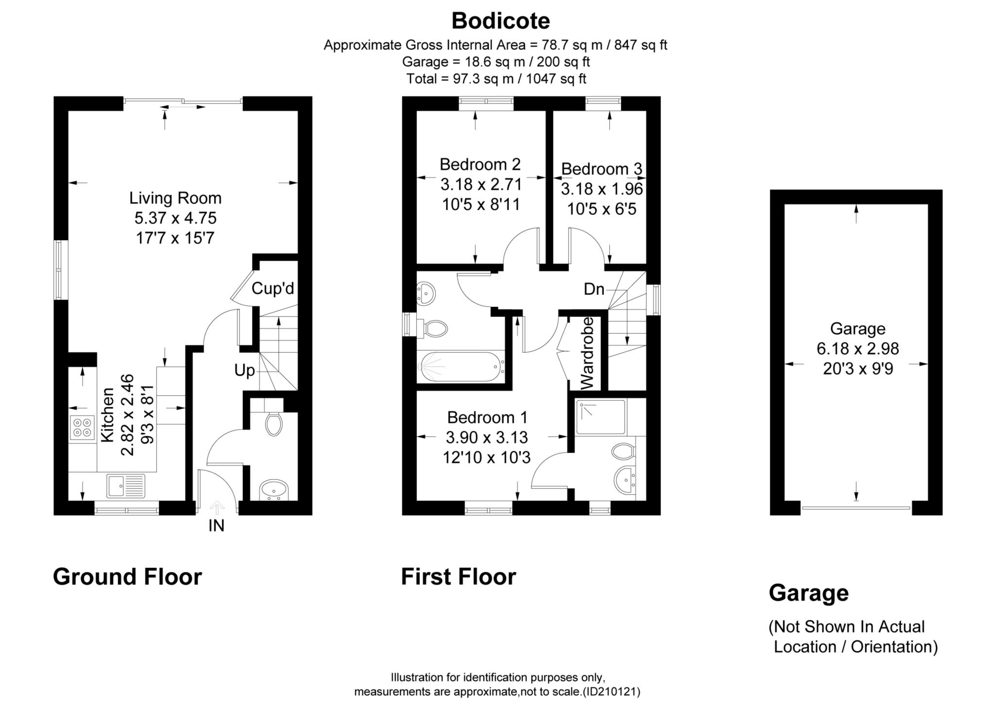 3 bed semi-detached house to rent in Swift Drive, Banbury - Property Floorplan