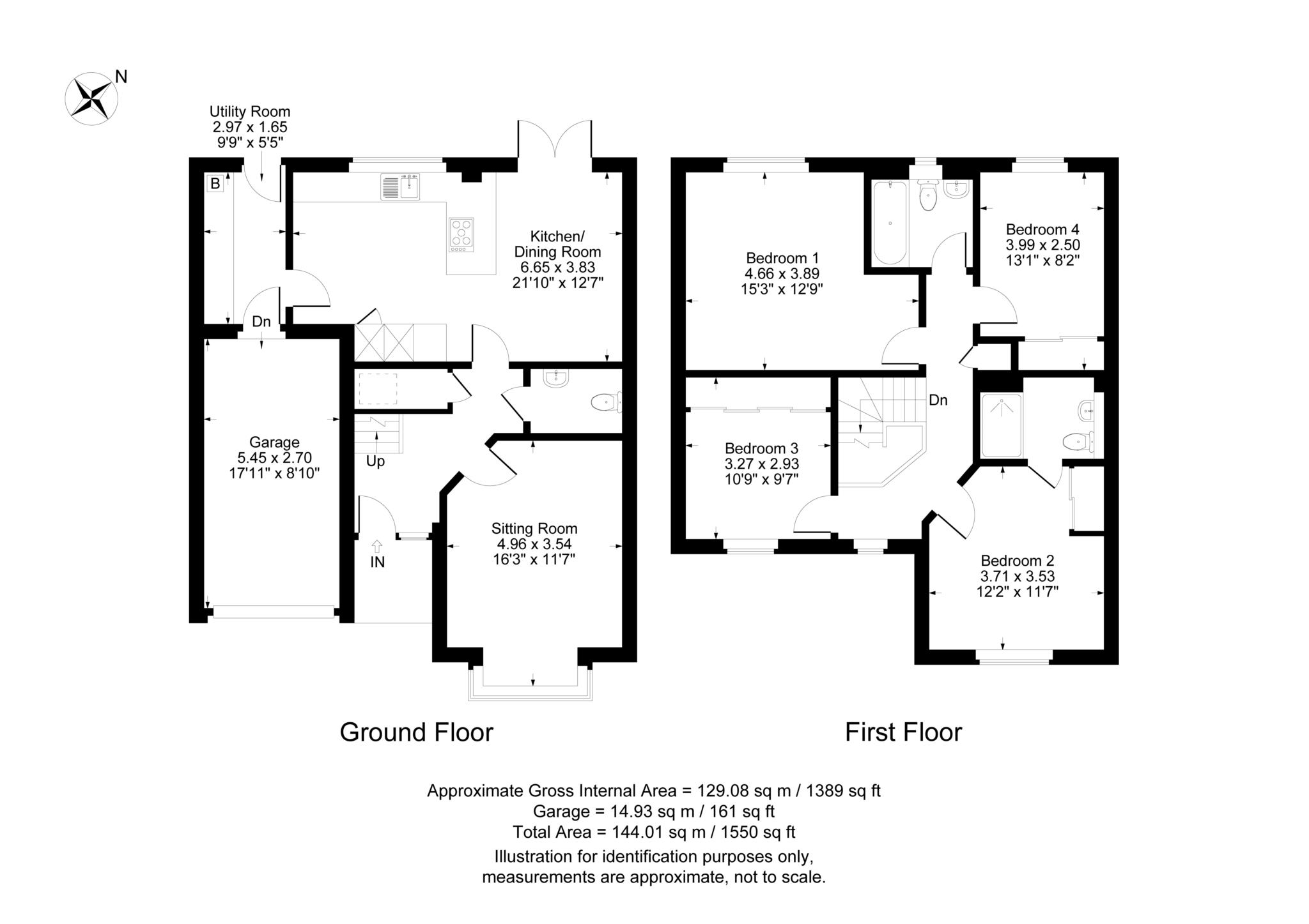 4 bed detached house to rent in Yeoman Close, Banbury - Property Floorplan
