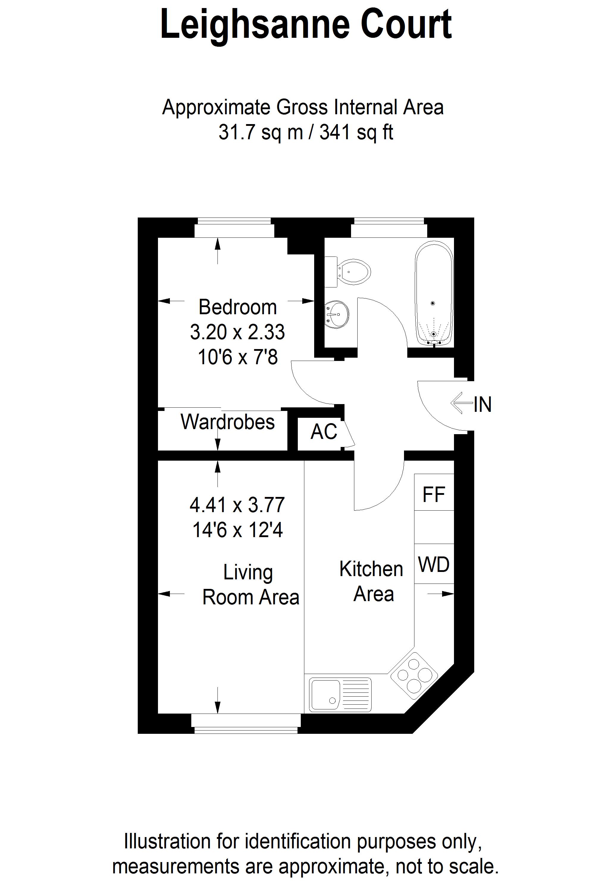 1 bed flat to rent - Property Floorplan