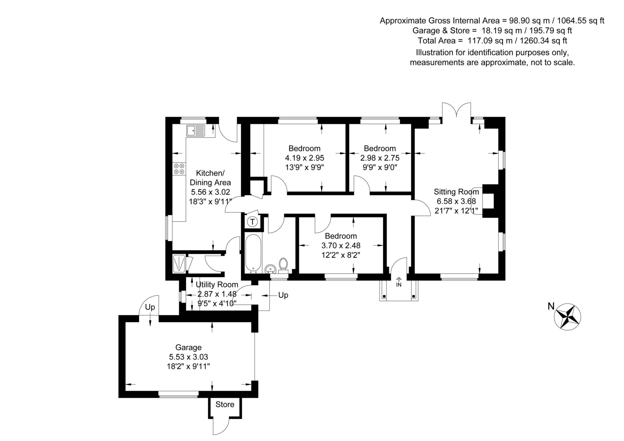 3 bed cottage to rent - Property Floorplan