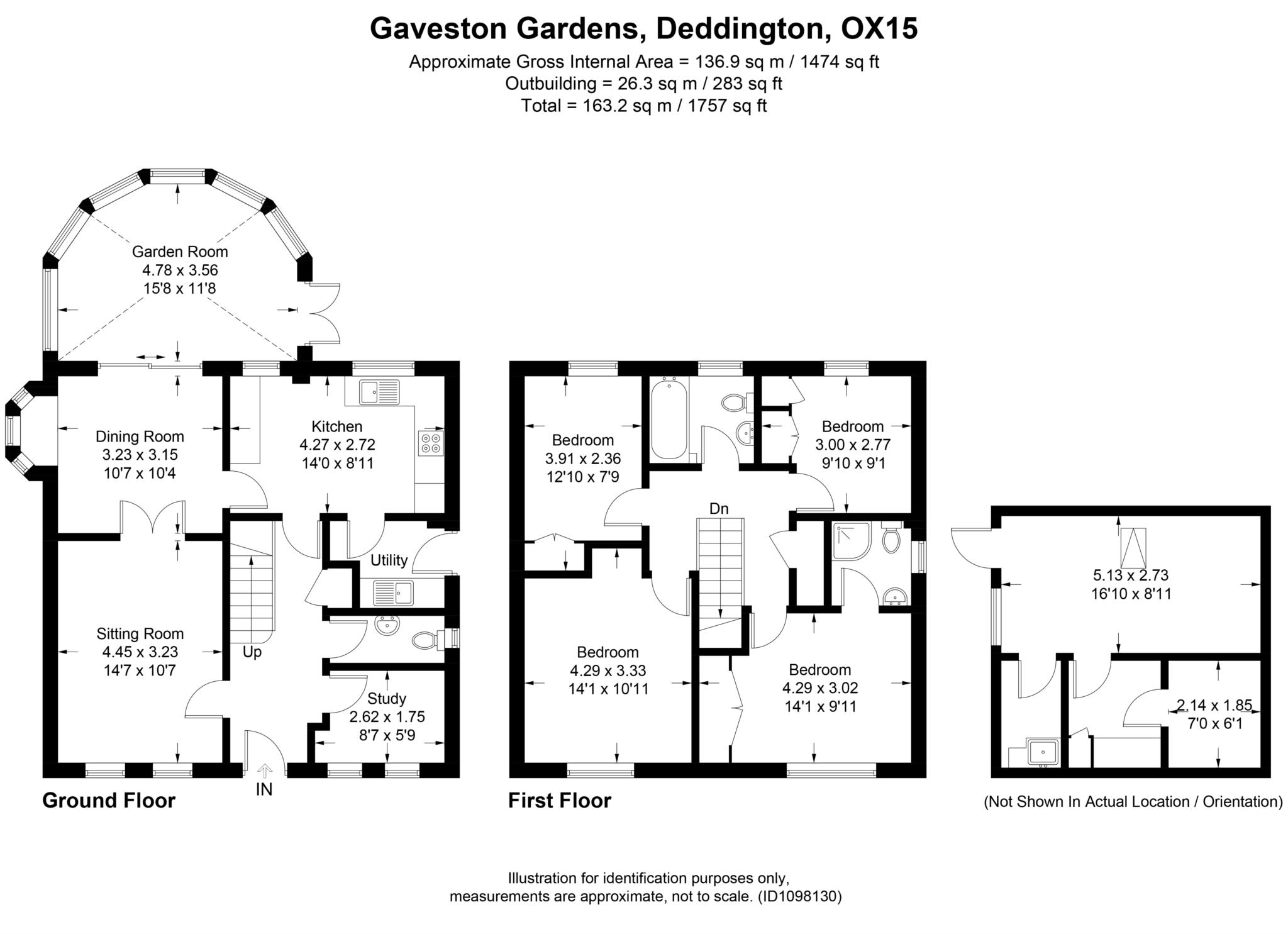 4 bed detached house to rent in Gaveston Gardens, Banbury - Property Floorplan