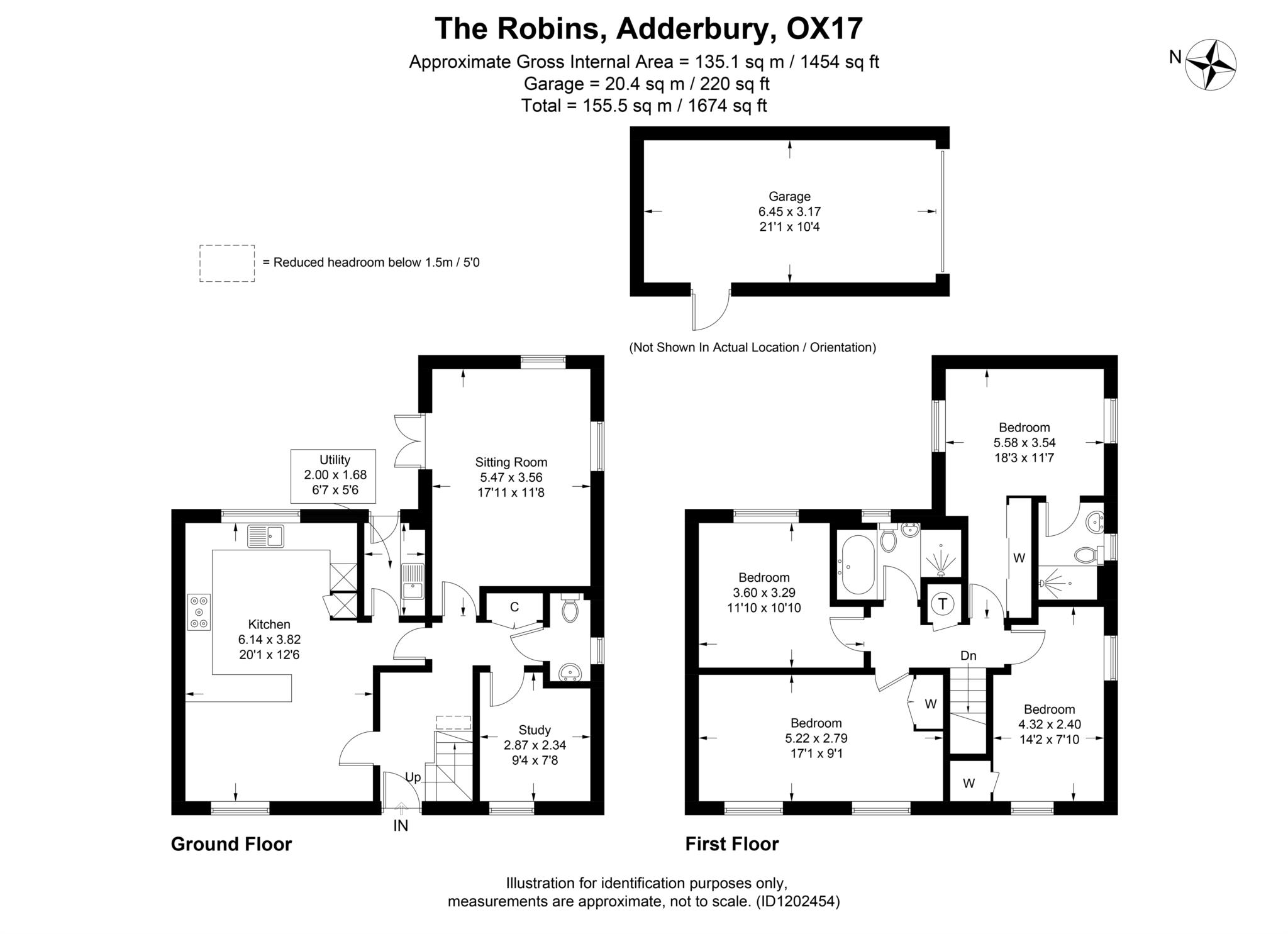 4 bed detached house to rent in The Robins, Banbury - Property Floorplan
