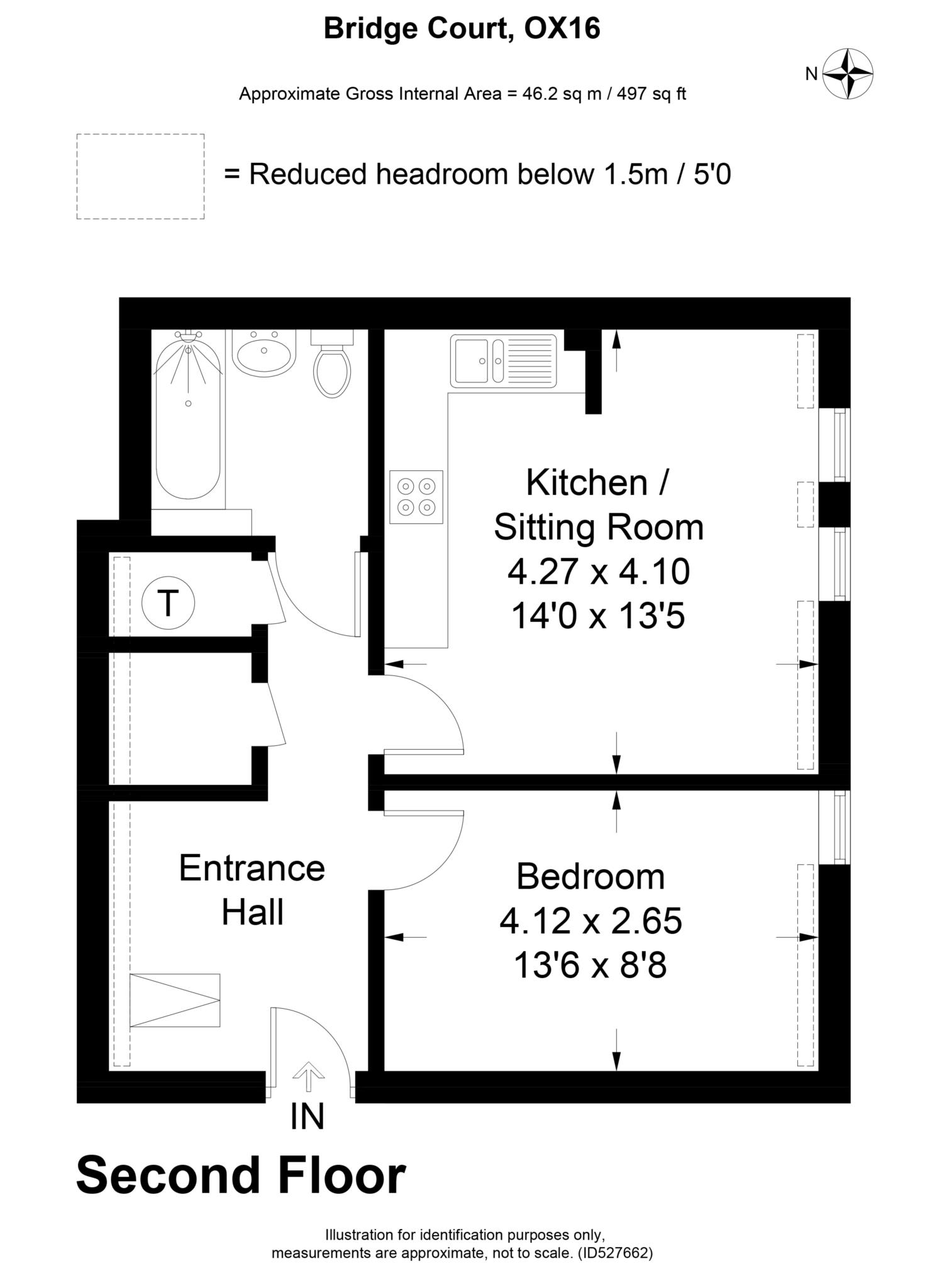 1 bed flat to rent in Bridge Court, Causeway, Banbury, OX16 - Property floorplan