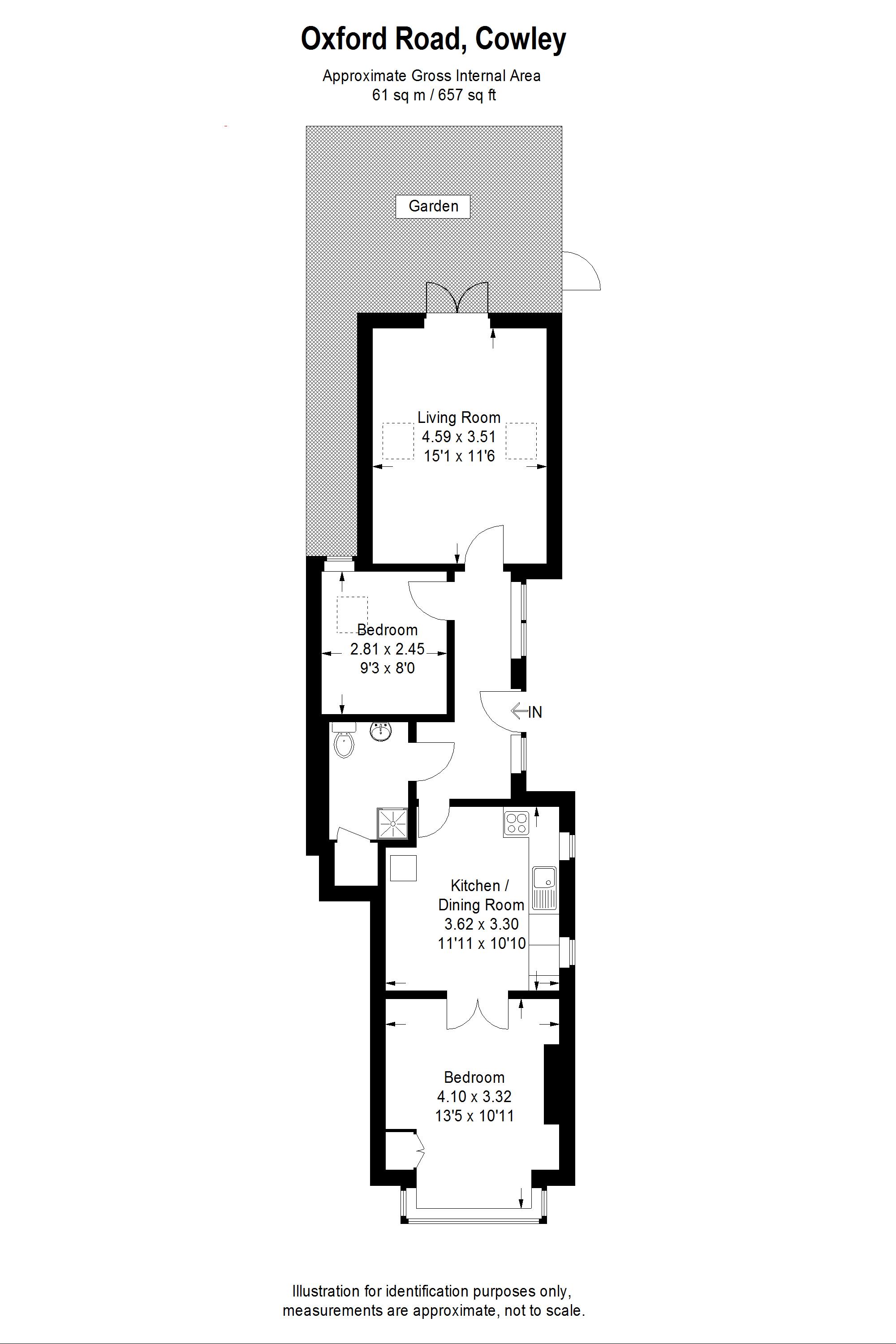 2 bed flat to rent in Oxford Road, Oxford - Property Floorplan