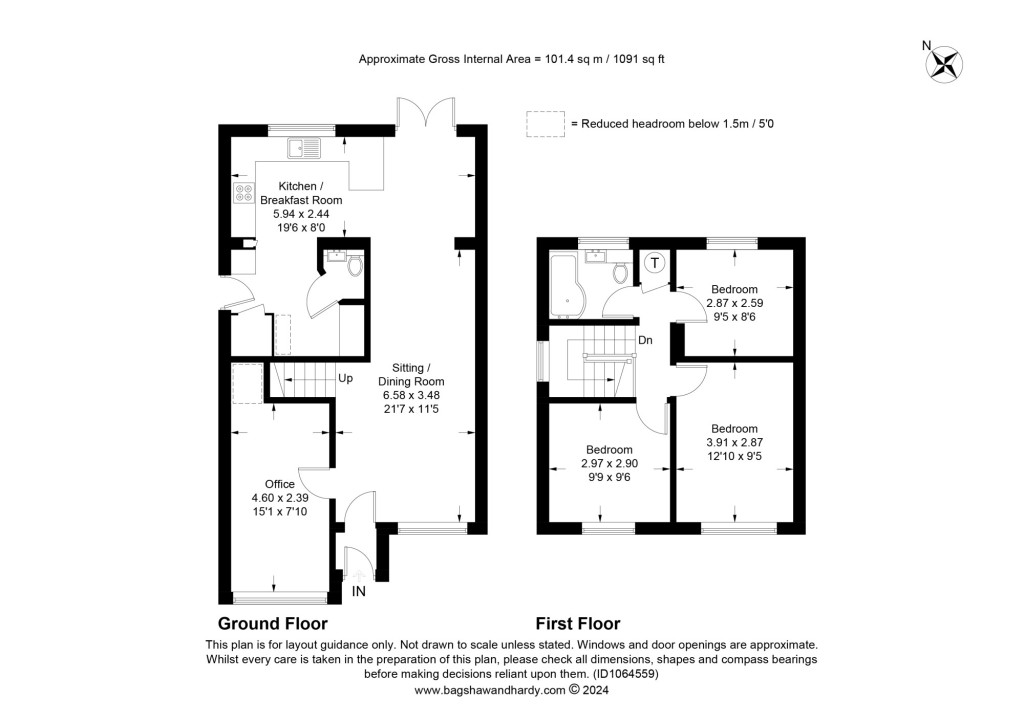3 bed detached house to rent in Singleton Road,  Horsham, RH12 - Property Floorplan