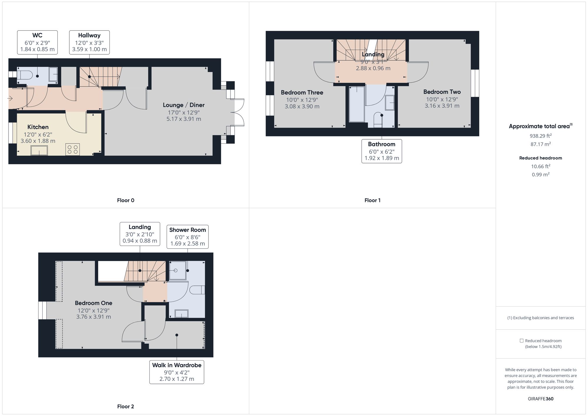 3 bed terraced house to rent in Lavender Road, Exeter - Property floorplan