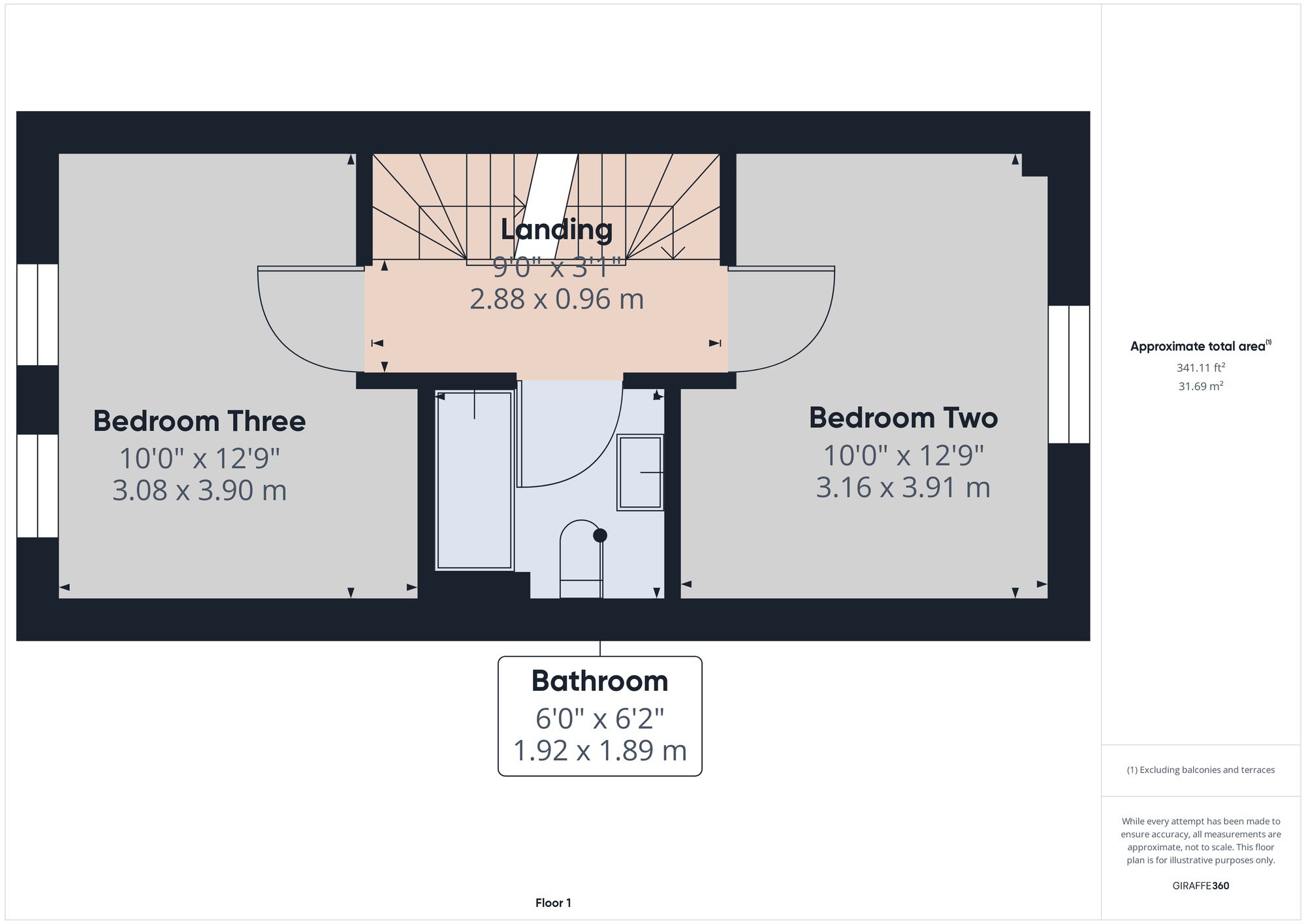 3 bed terraced house to rent in Lavender Road, Exeter - Property floorplan