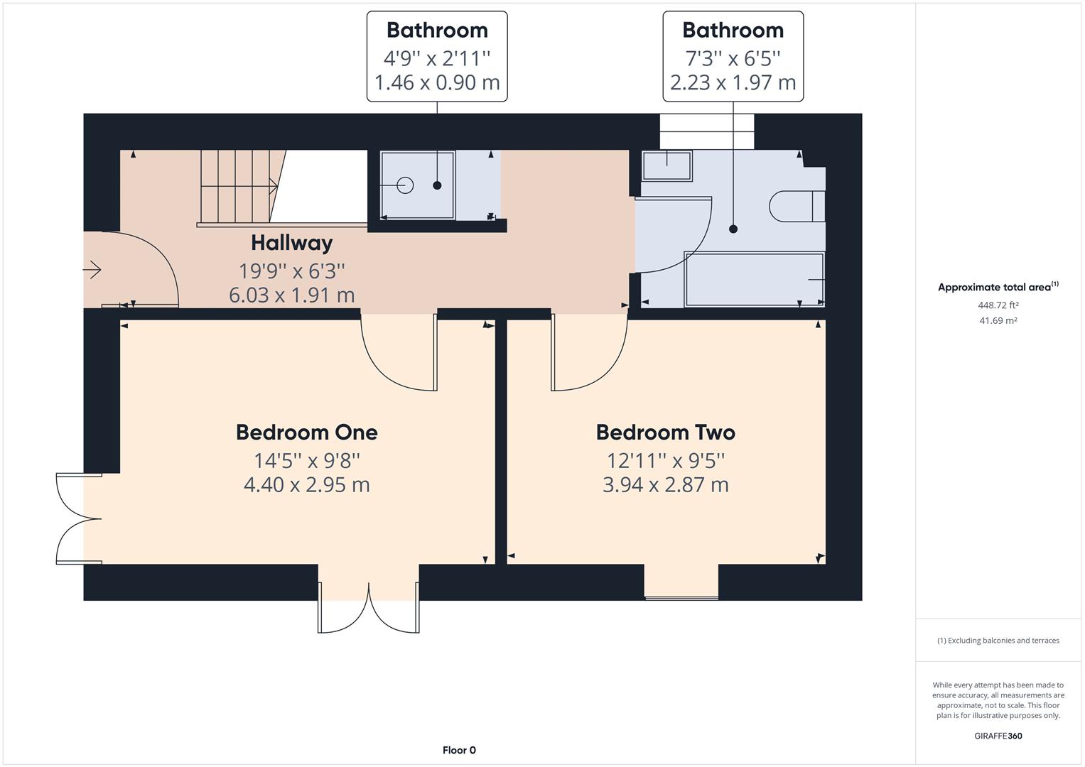 2 bed semi-detached house to rent in St Stephen, St Austell - Property floorplan