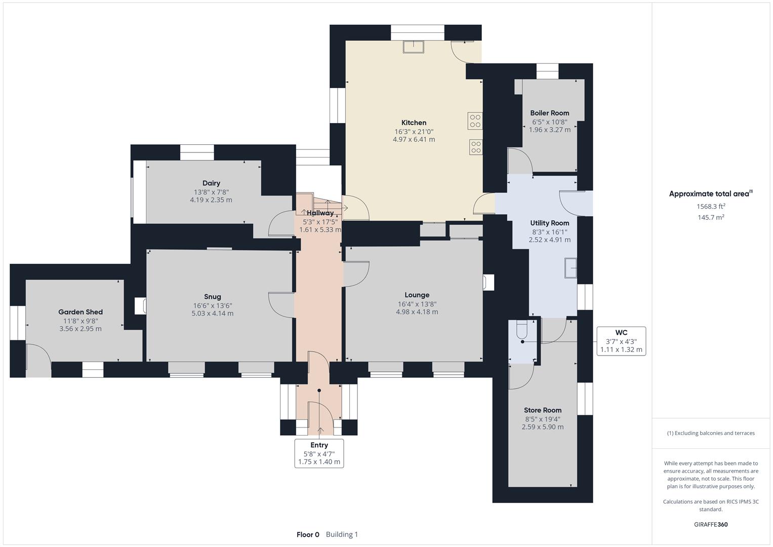 5 bed detached house to rent, Launceston - Property floorplan