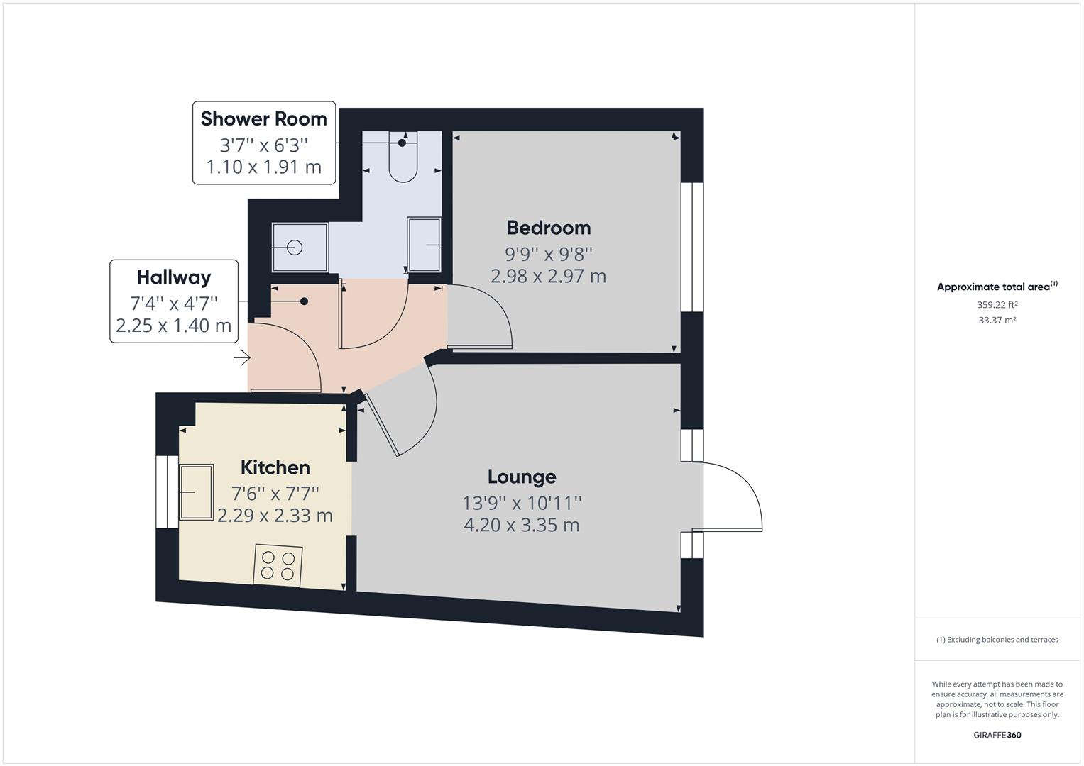 1 bed flat to rent in Northgate Mews, Launceston - Property floorplan