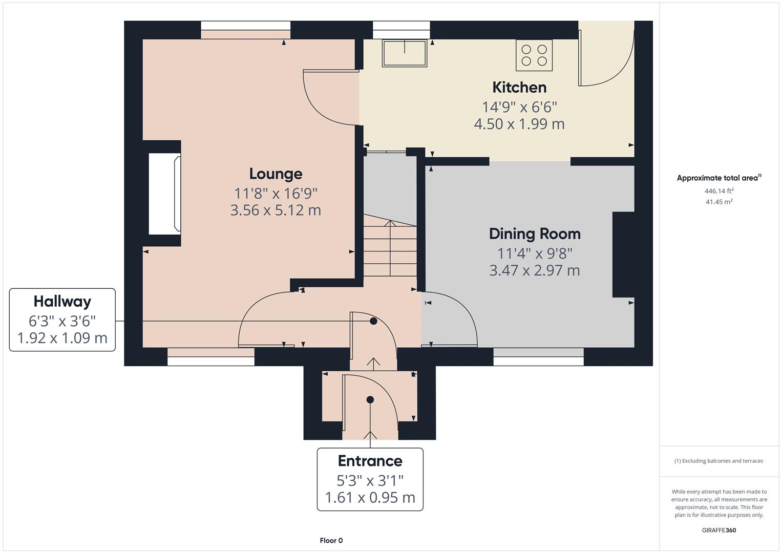 3 bed terraced house to rent in Hellescott Road, Launceston - Property floorplan