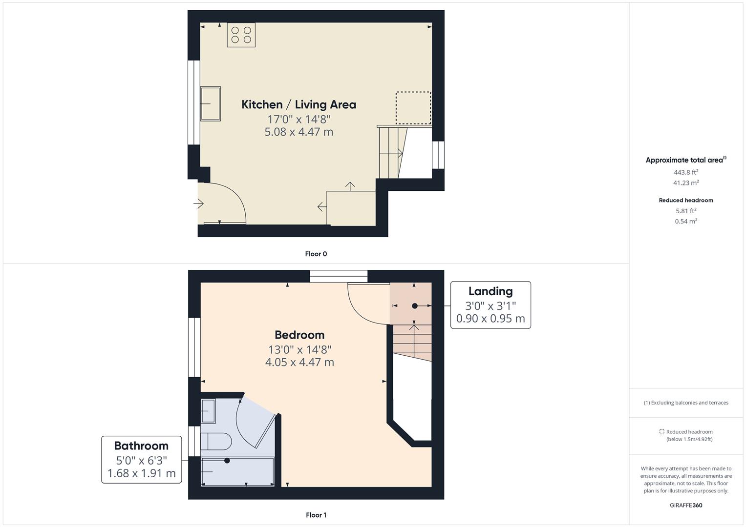 1 bed terraced house to rent in Park Road, Lifton - Property floorplan