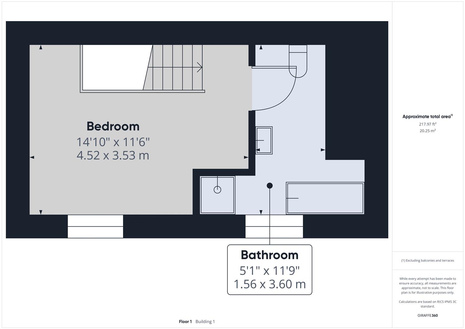 1 bed detached house to rent in Newquay Road, St Columb - Property floorplan