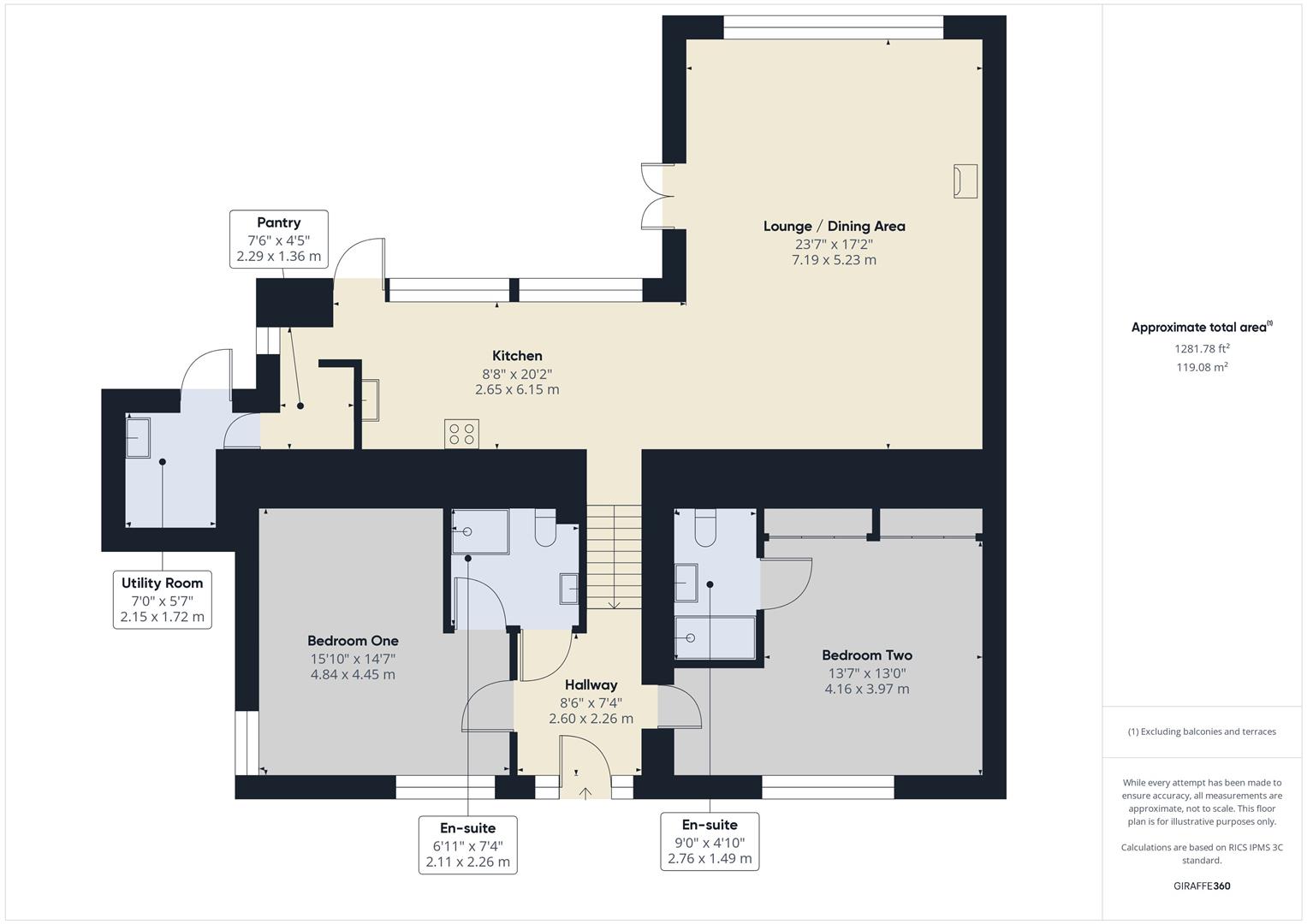 2 bed detached house to rent, Launceston - Property floorplan