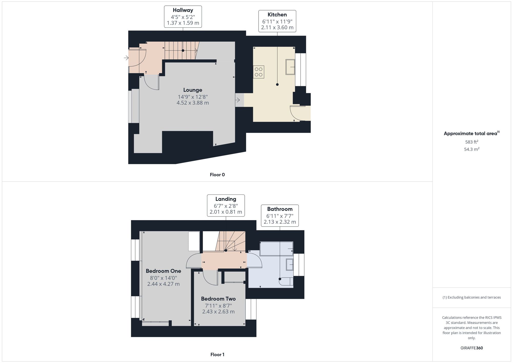 2 bed mid-terraced house to rent in High Street, Topsham, EX3 - Property floorplan