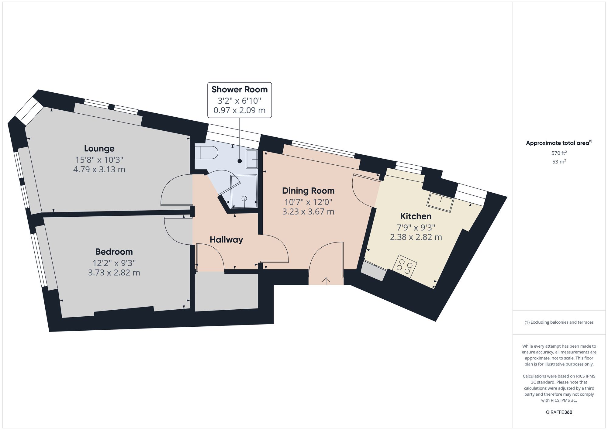 1 bed flat to rent in Church Street, Launceston - Property floorplan