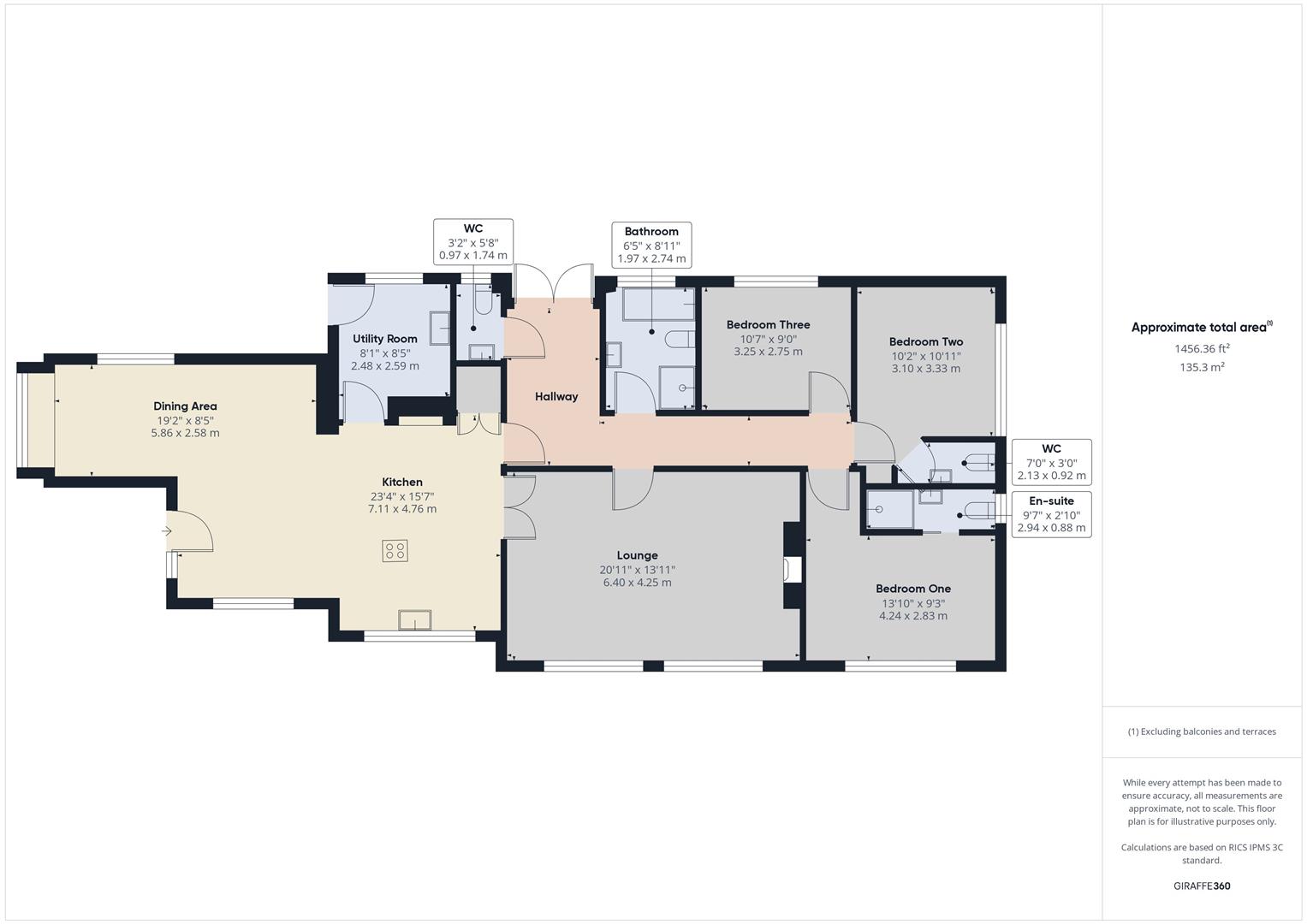 3 bed detached bungalow to rent, Cornwall - Property floorplan