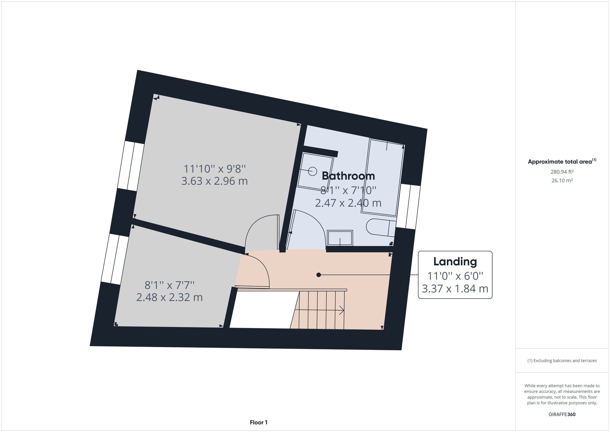 2 bed terraced house to rent in St. Thomas Hill, Launceston - Property floorplan