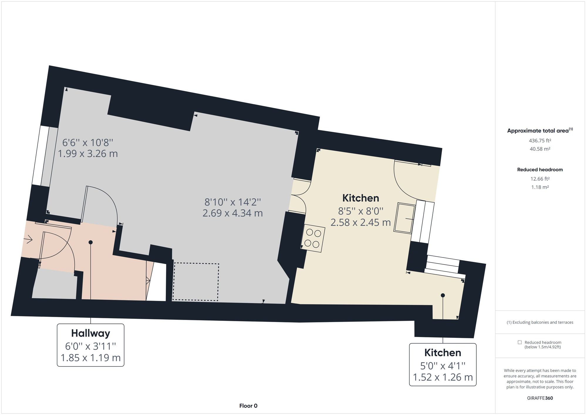 2 bed terraced house to rent in St. Thomas Hill, Launceston - Property floorplan