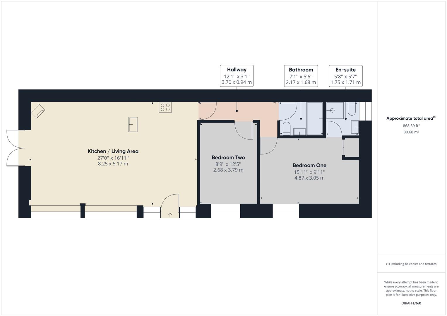 2 bed barn conversion to rent in Trebant Barns, Launceston - Property floorplan