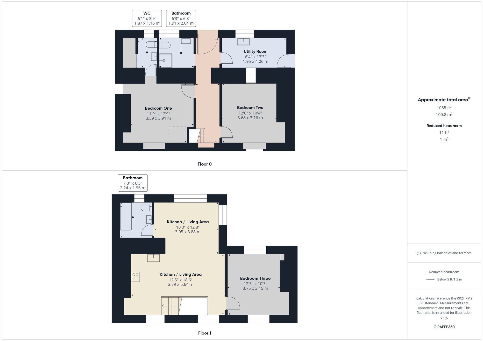 3 bed detached house to rent in Dutson, Launceston - Property floorplan