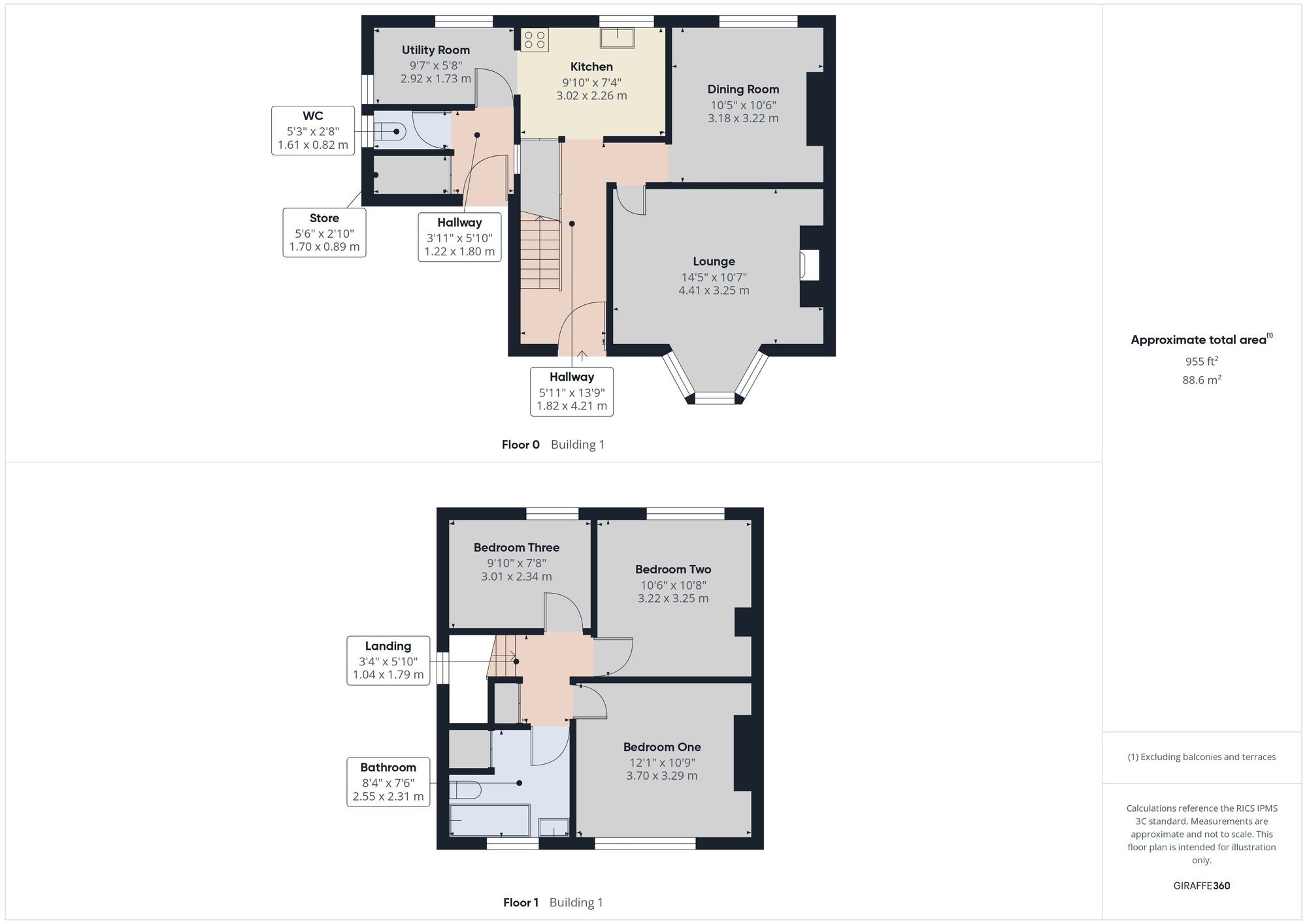 3 bed semi-detached house to rent in Branson Park, Grenofen, PL19 - Property floorplan