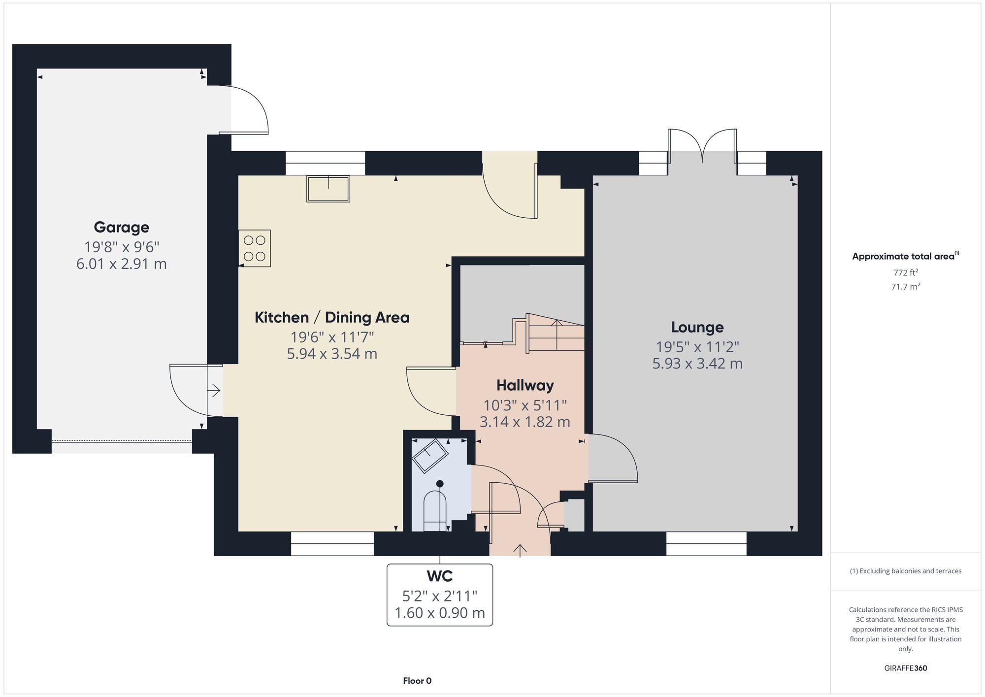 4 bed detached house to rent in 2 Avalen Way, Coads Green, PL15 - Property floorplan
