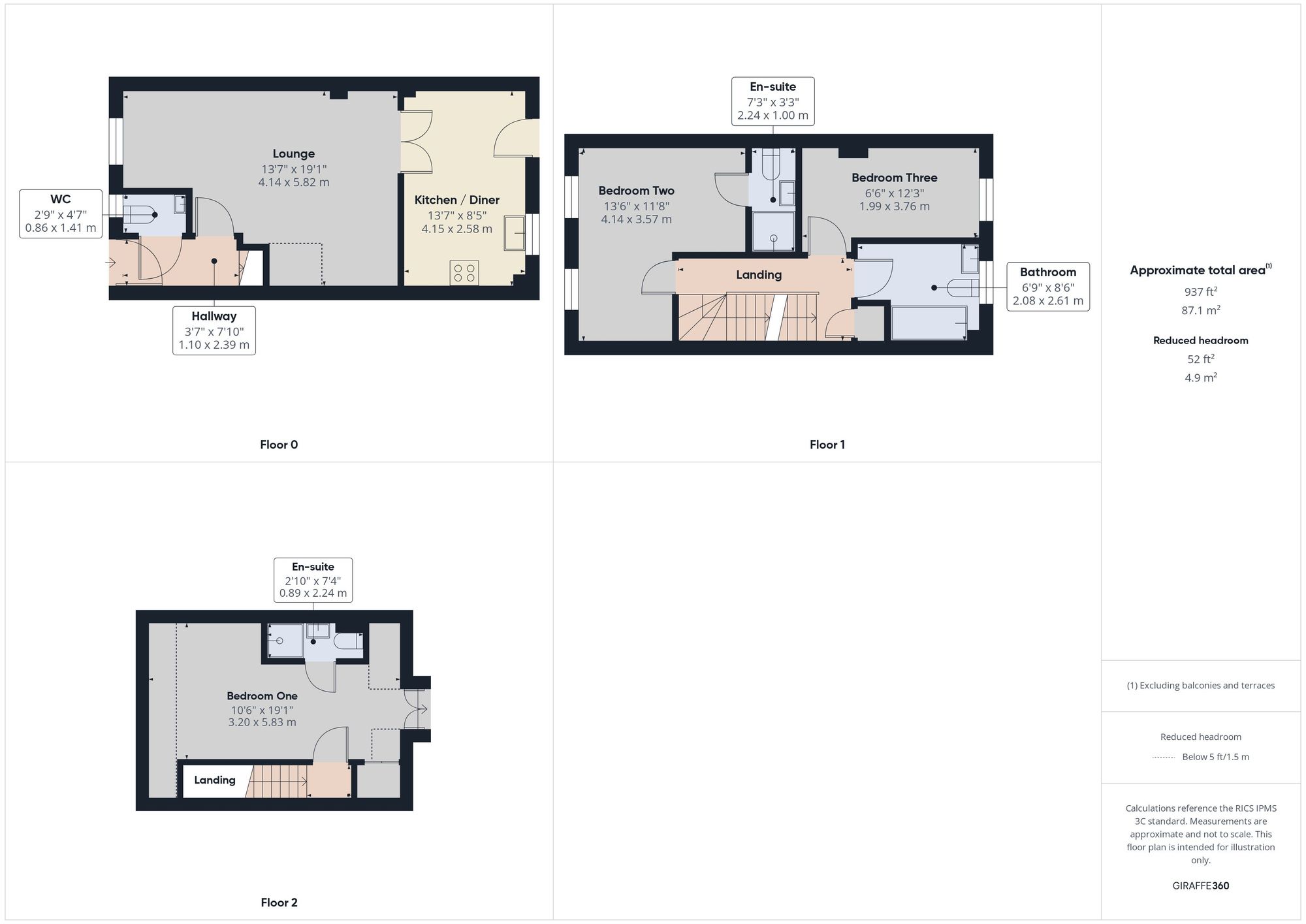 3 bed terraced house to rent in Reddicliffe Mews, Okehampton - Property floorplan