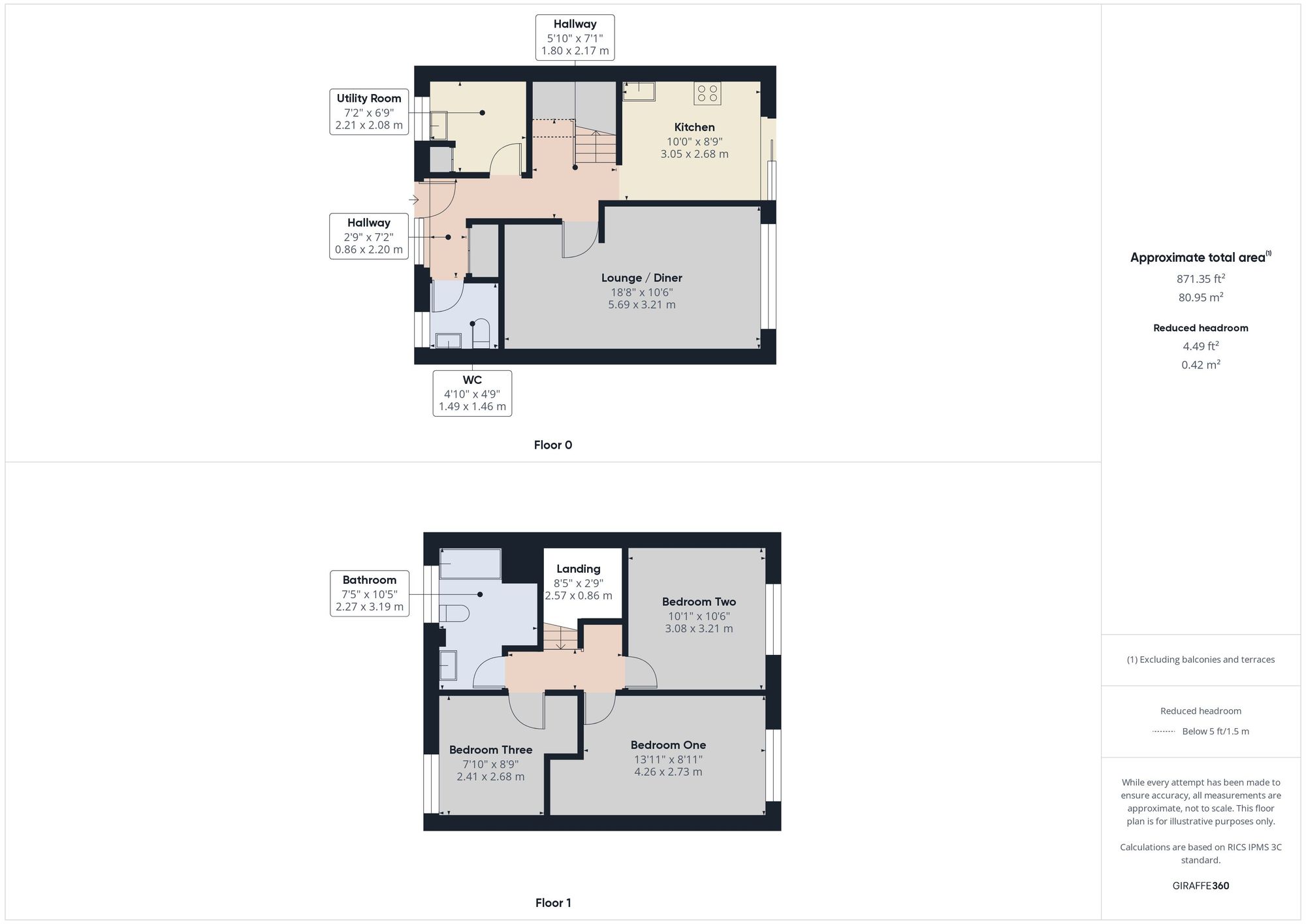 3 bed mid-terraced house to rent in St. Leonards Road, Launceston - Property floorplan