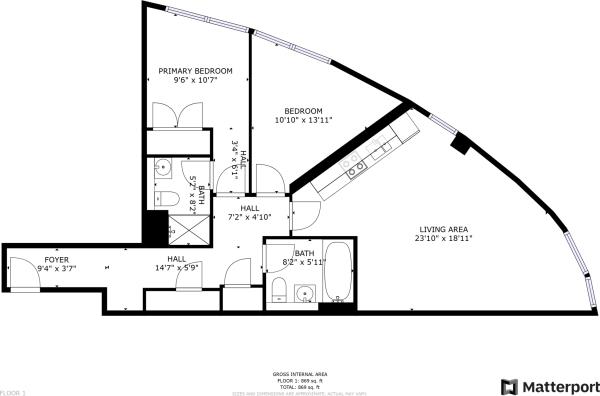 2 bed apartment for sale in Bute Terrace, Cardiff - Property floorplan