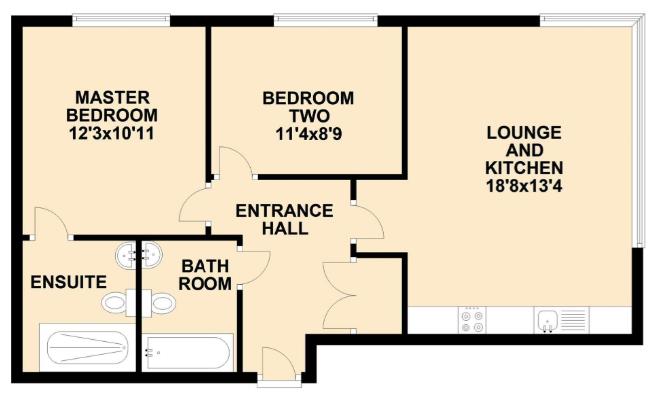 2 bed apartment for sale, Cardiff - Property floorplan