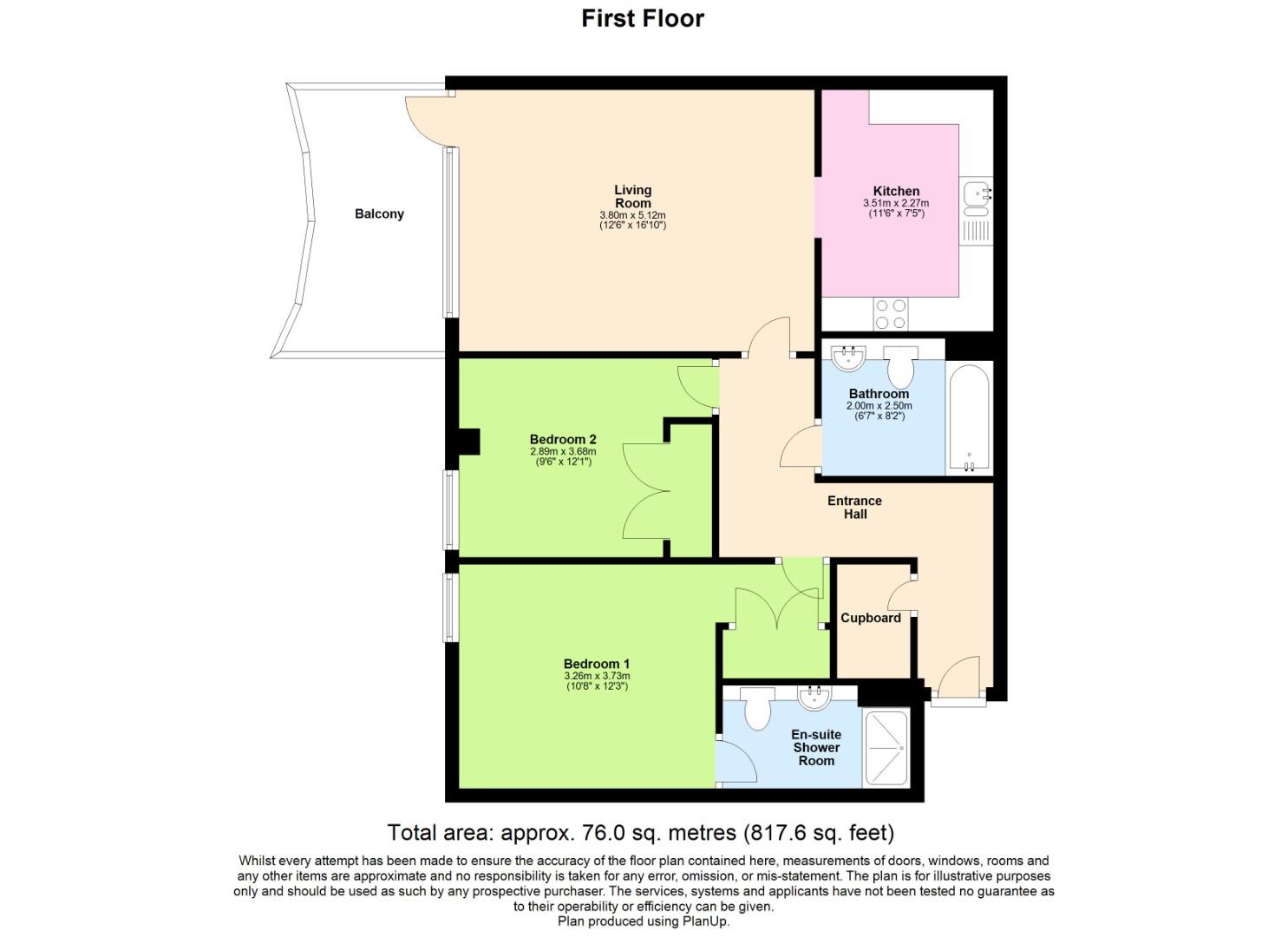 2 bed apartment for sale in Victoria Wharf, Cardiff - Property floorplan
