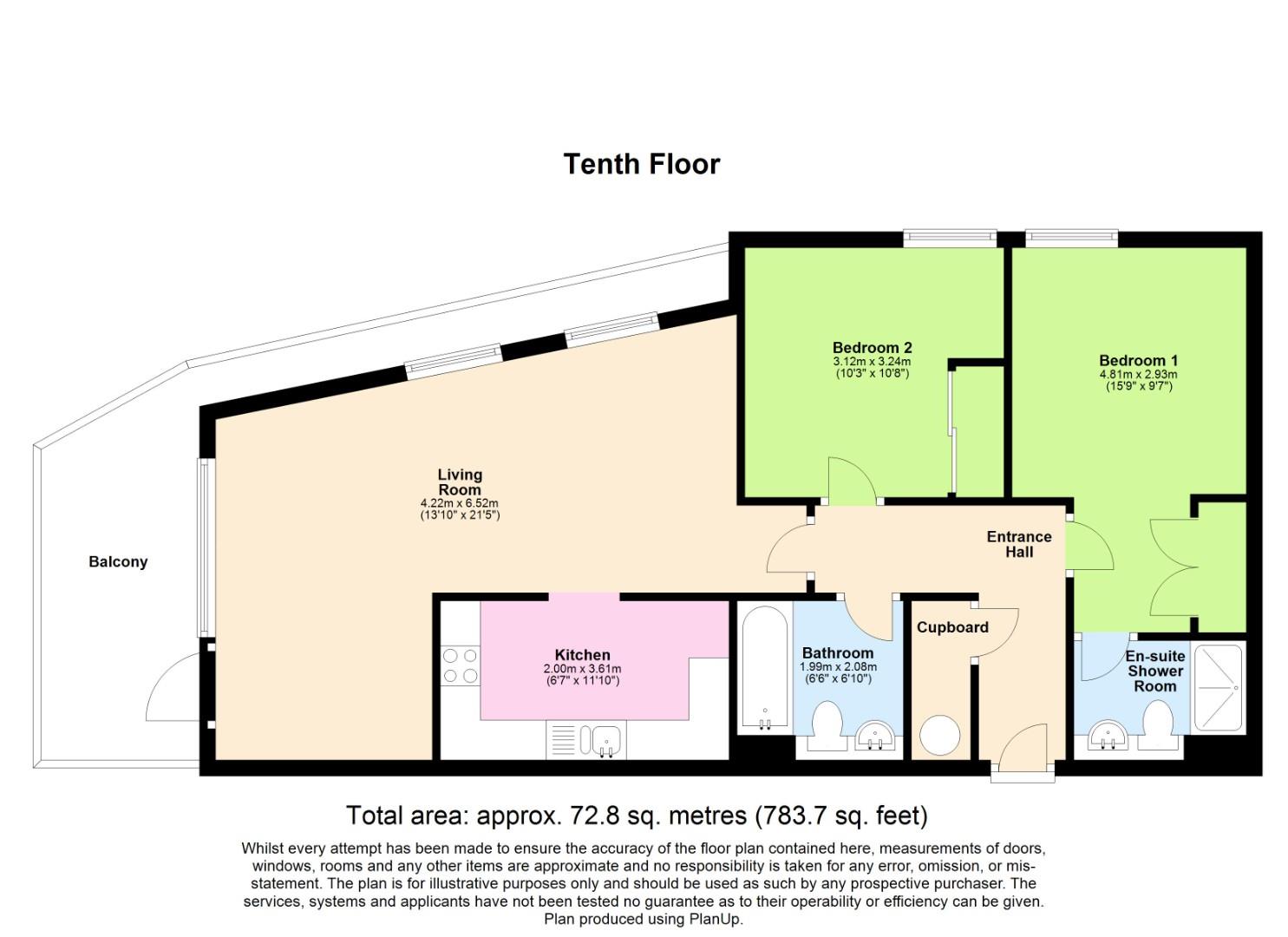 2 bed apartment for sale in Watkiss Way, Cardiff - Property floorplan