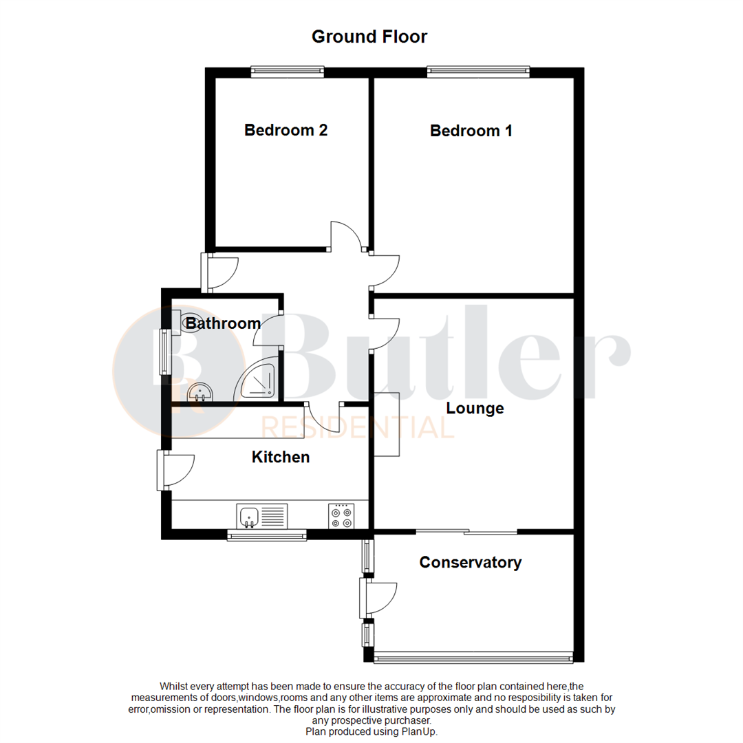 2 bed bungalow for sale in Park Avenue, St. Neots - Property Floorplan
