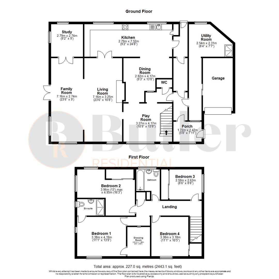 4 bed detached house for sale in Bishops Way, St. Neots - Property Floorplan