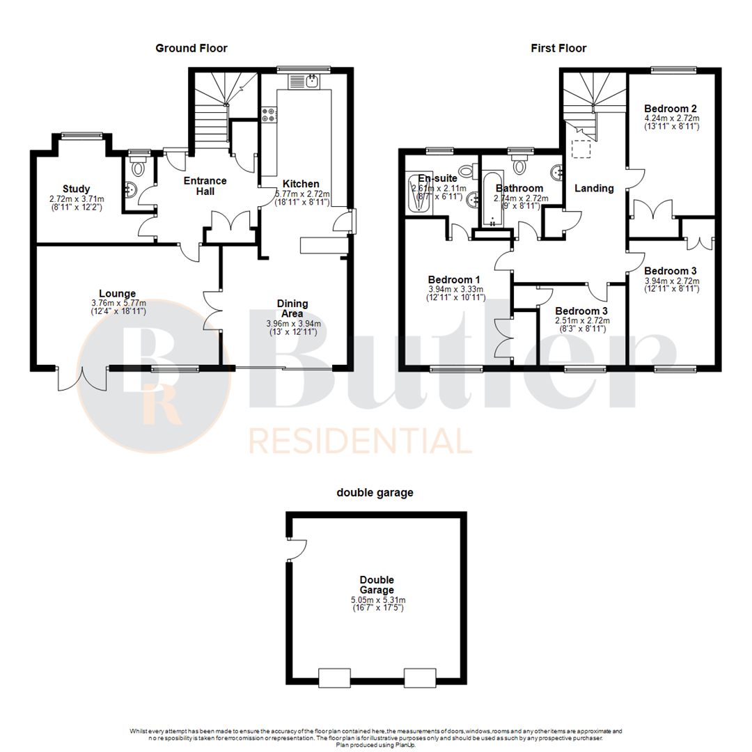 4 bed detached house for sale in Watercress Close, Stevenage - Property Floorplan