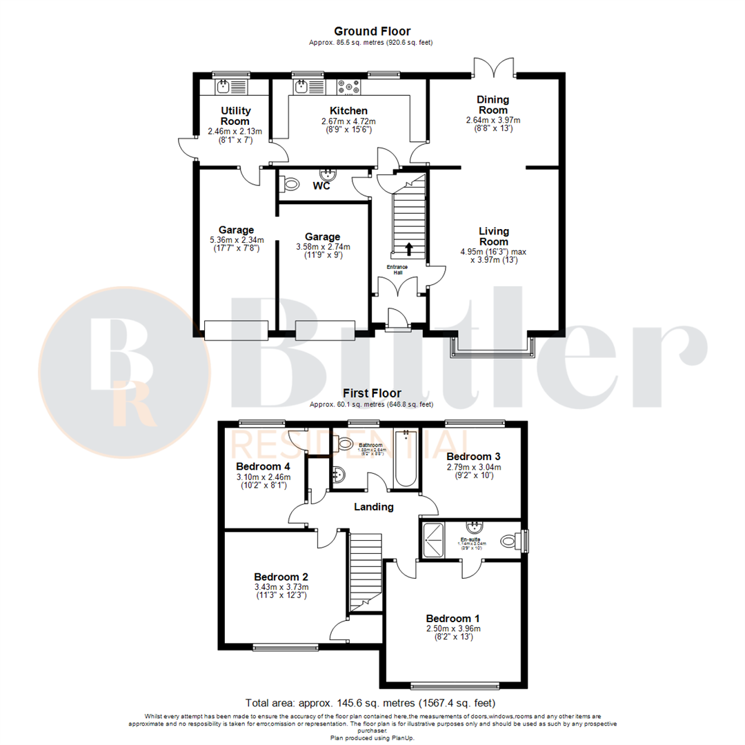 4 bed detached house for sale in Chancellors Road, Stevenage - Property Floorplan