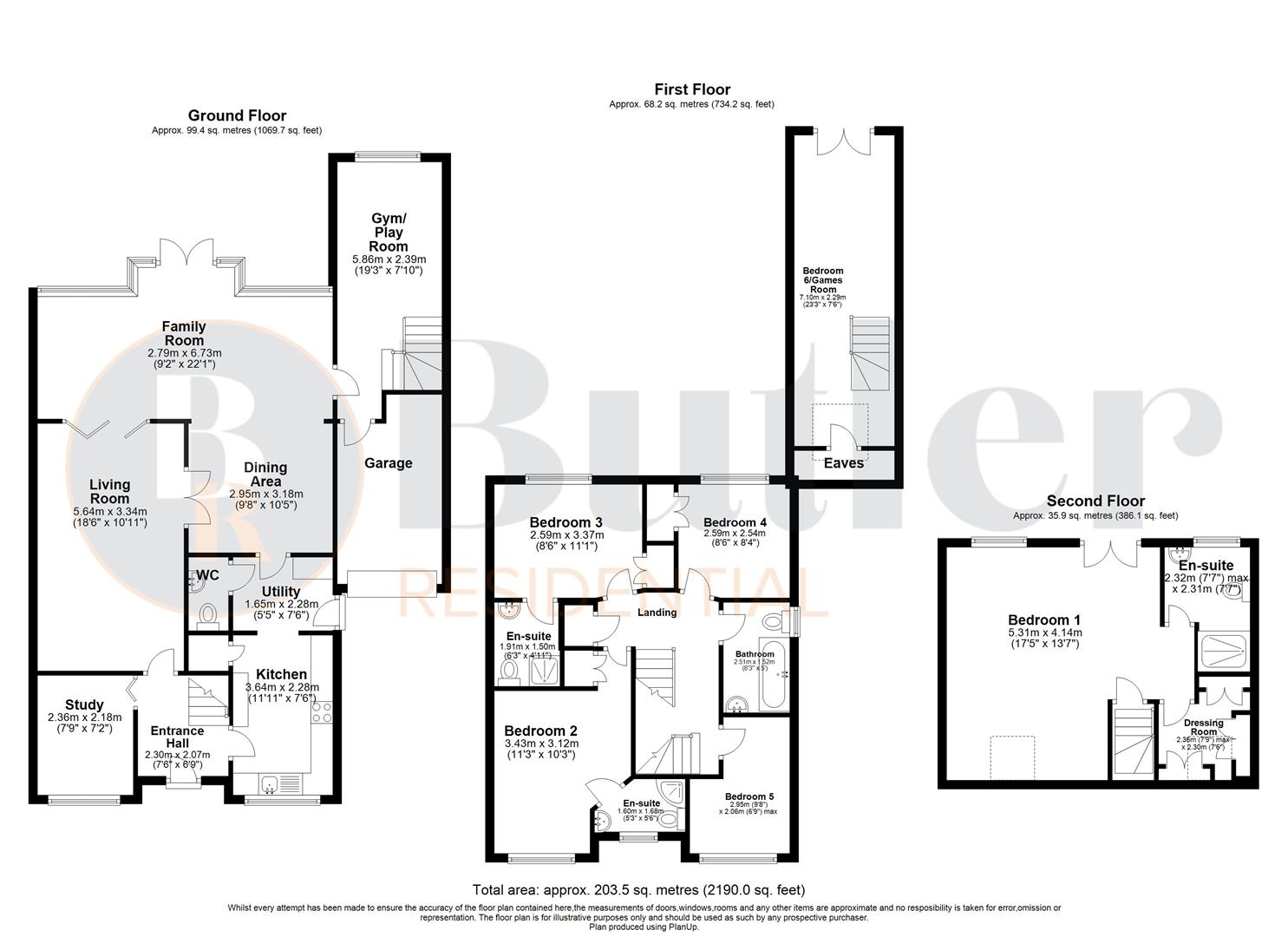 6 bed detached house for sale in Lomond Way, Stevenage - Property Floorplan