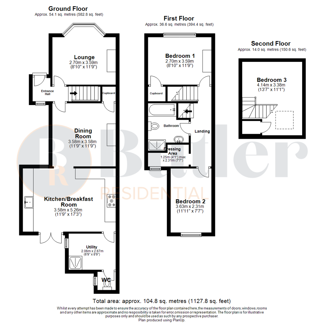 3 bed semi-detached house for sale in Letchmore Road, Stevenage - Property Floorplan