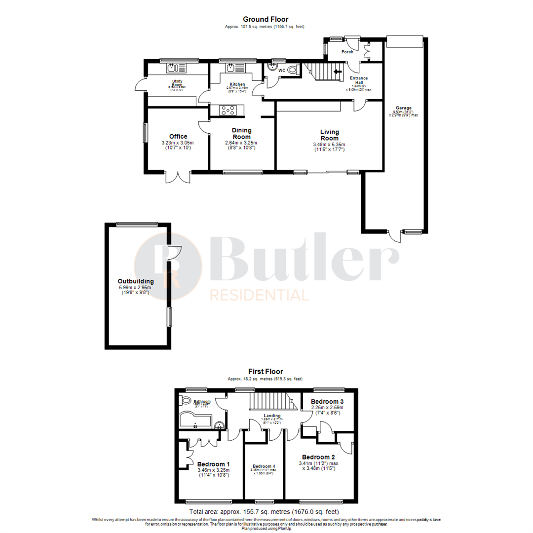 4 bed detached house for sale in Garden Field, Stevenage - Property Floorplan