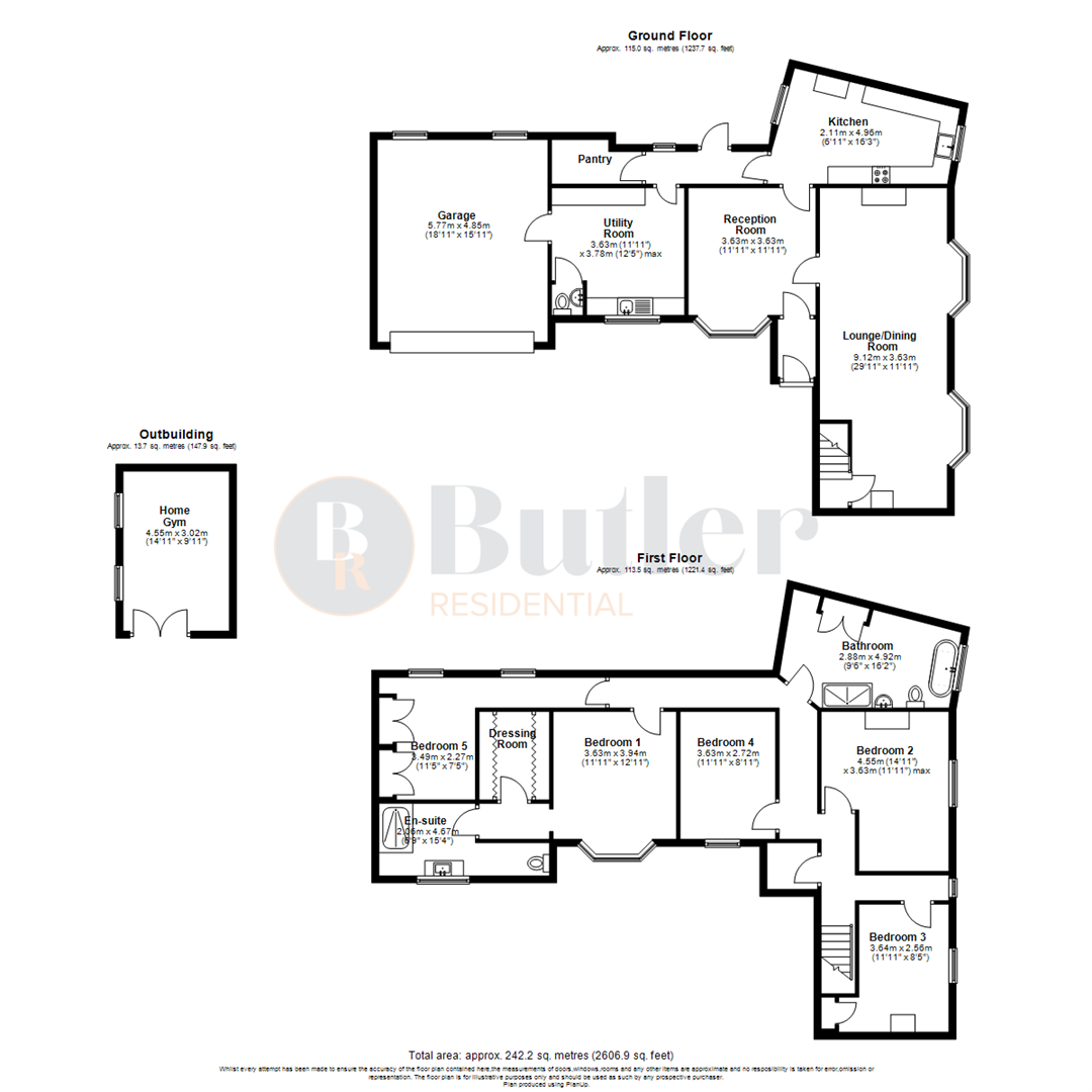5 bed detached house for sale in Church Street, St. Neots - Property Floorplan