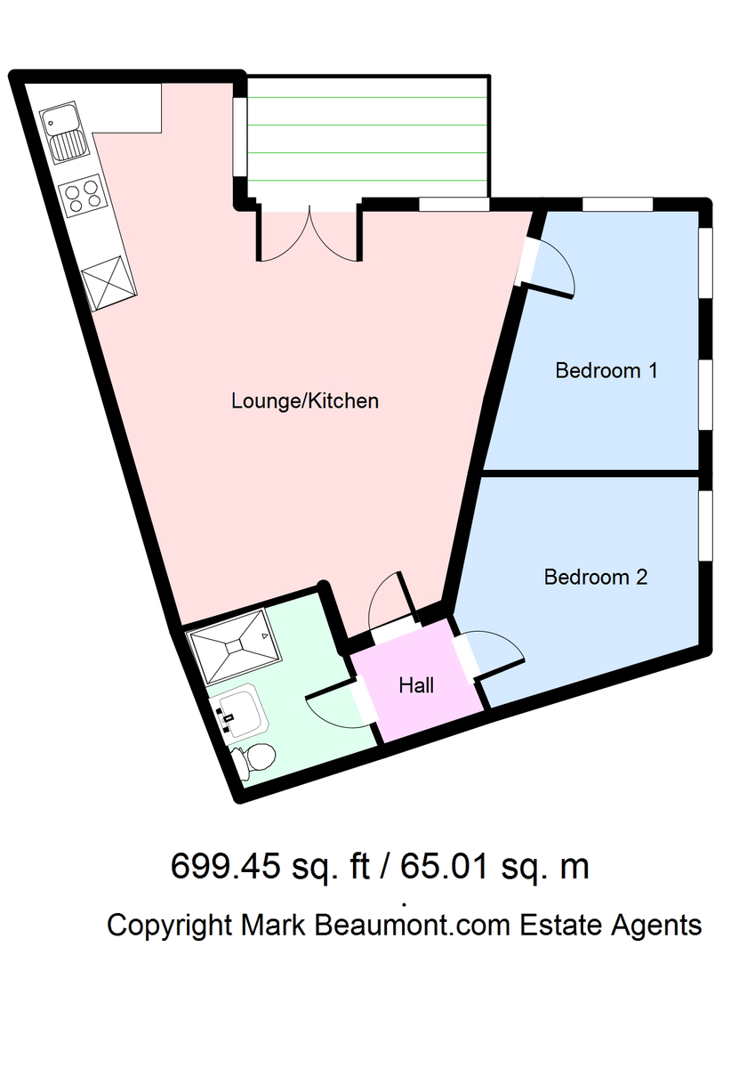 2 bed flat to rent in Piano Studios - Property Floorplan