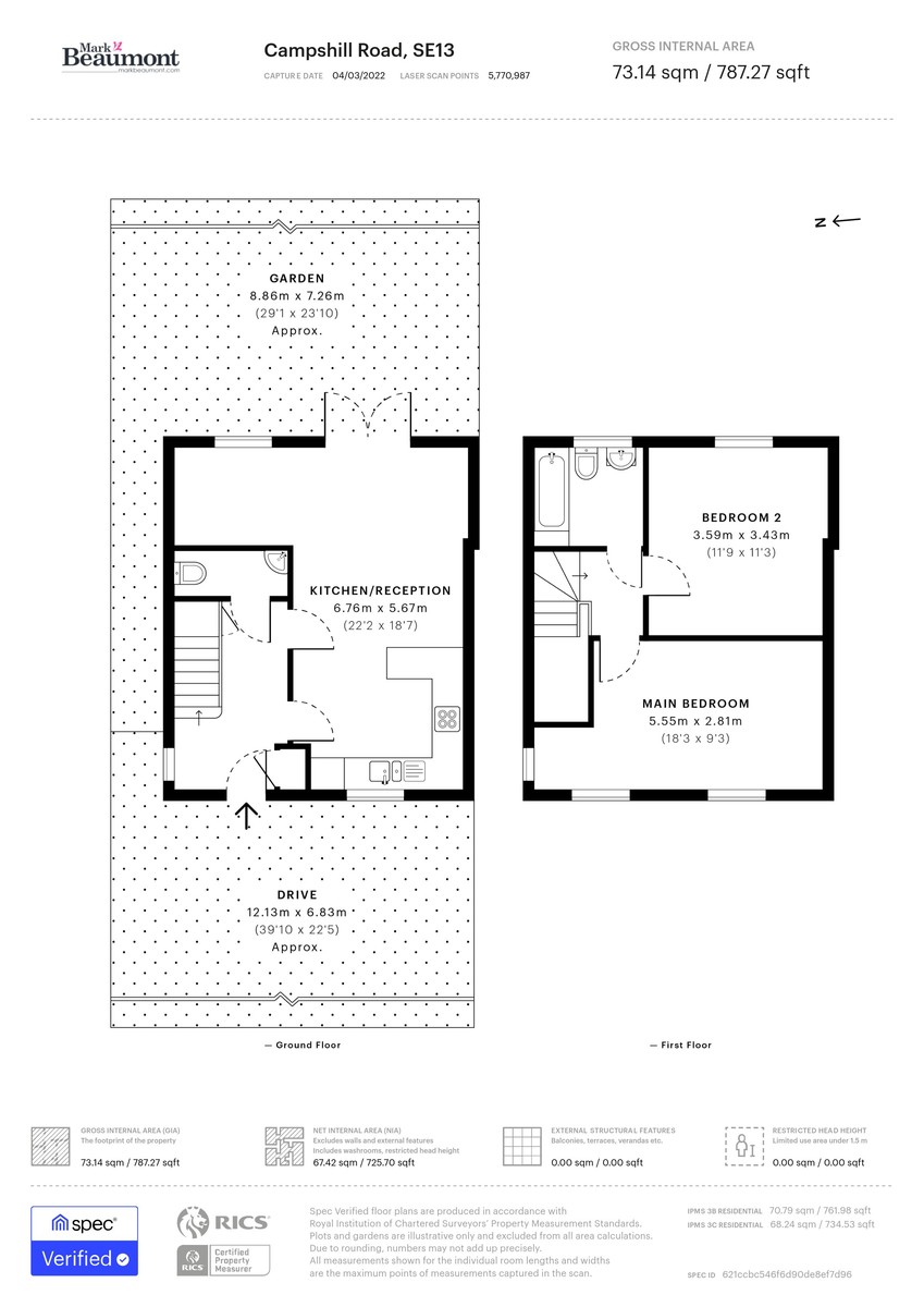 2 bed end of terrace house for sale in Campshill Road, Lewisham - Property Floorplan