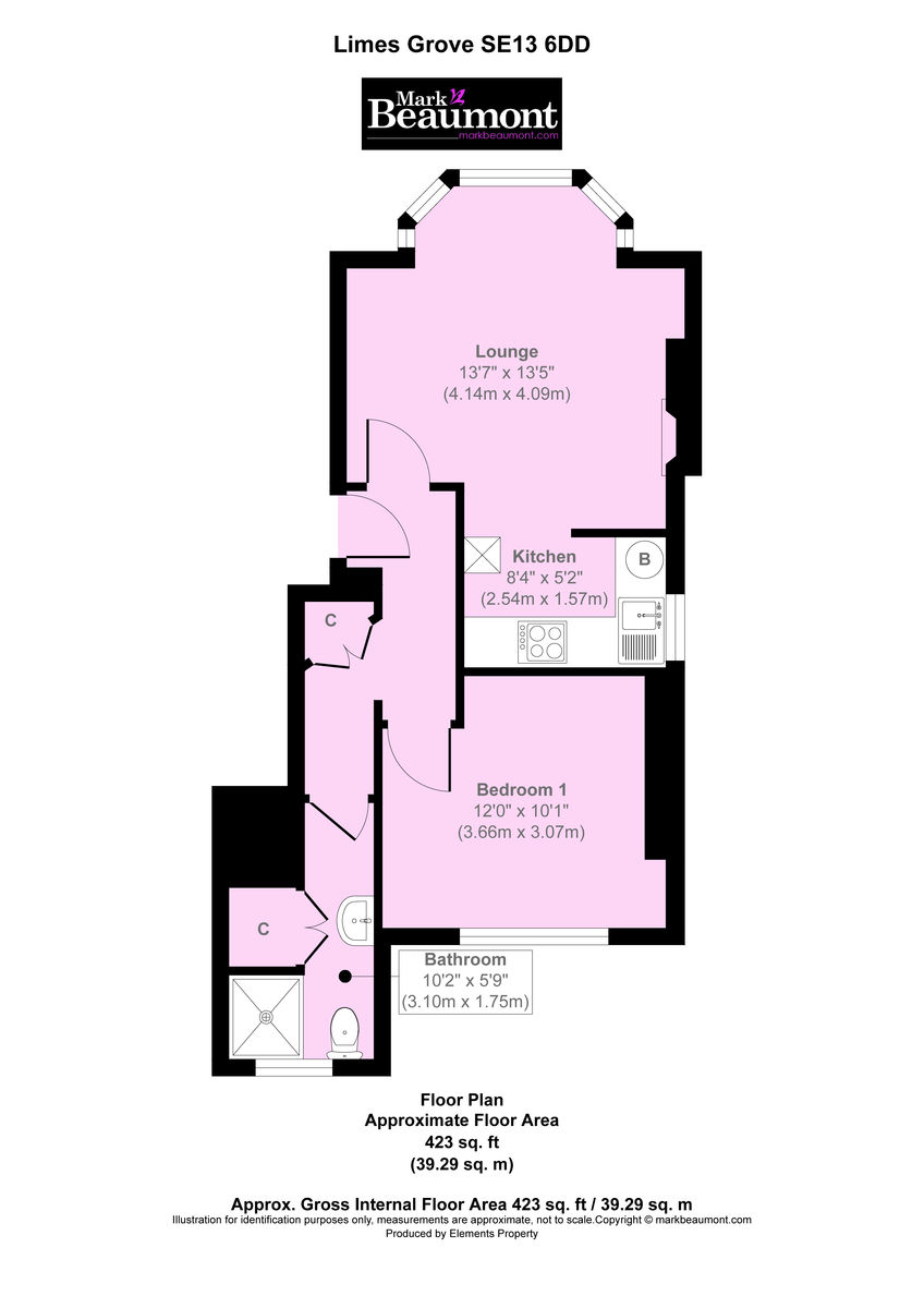 1 bed flat for sale in Limes Grove, London - Property Floorplan